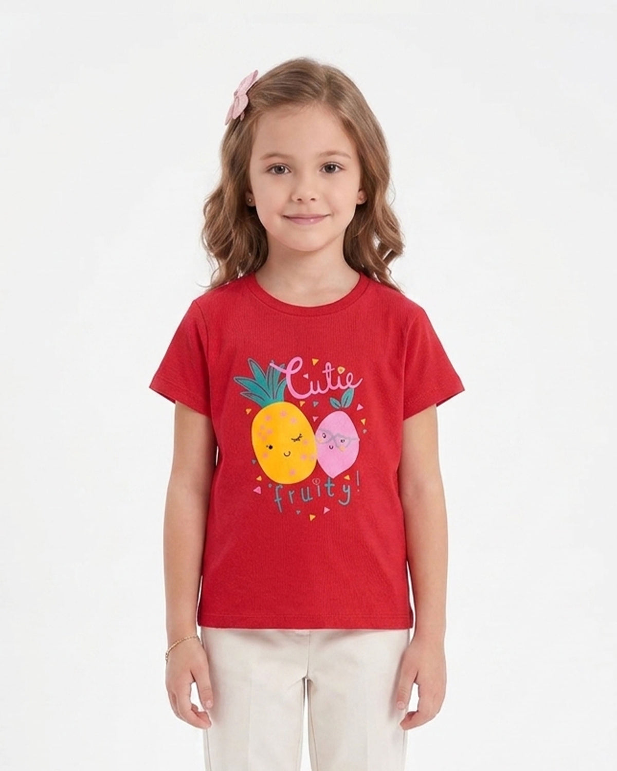 Girls' Printed Half Sleeves T-Shirt