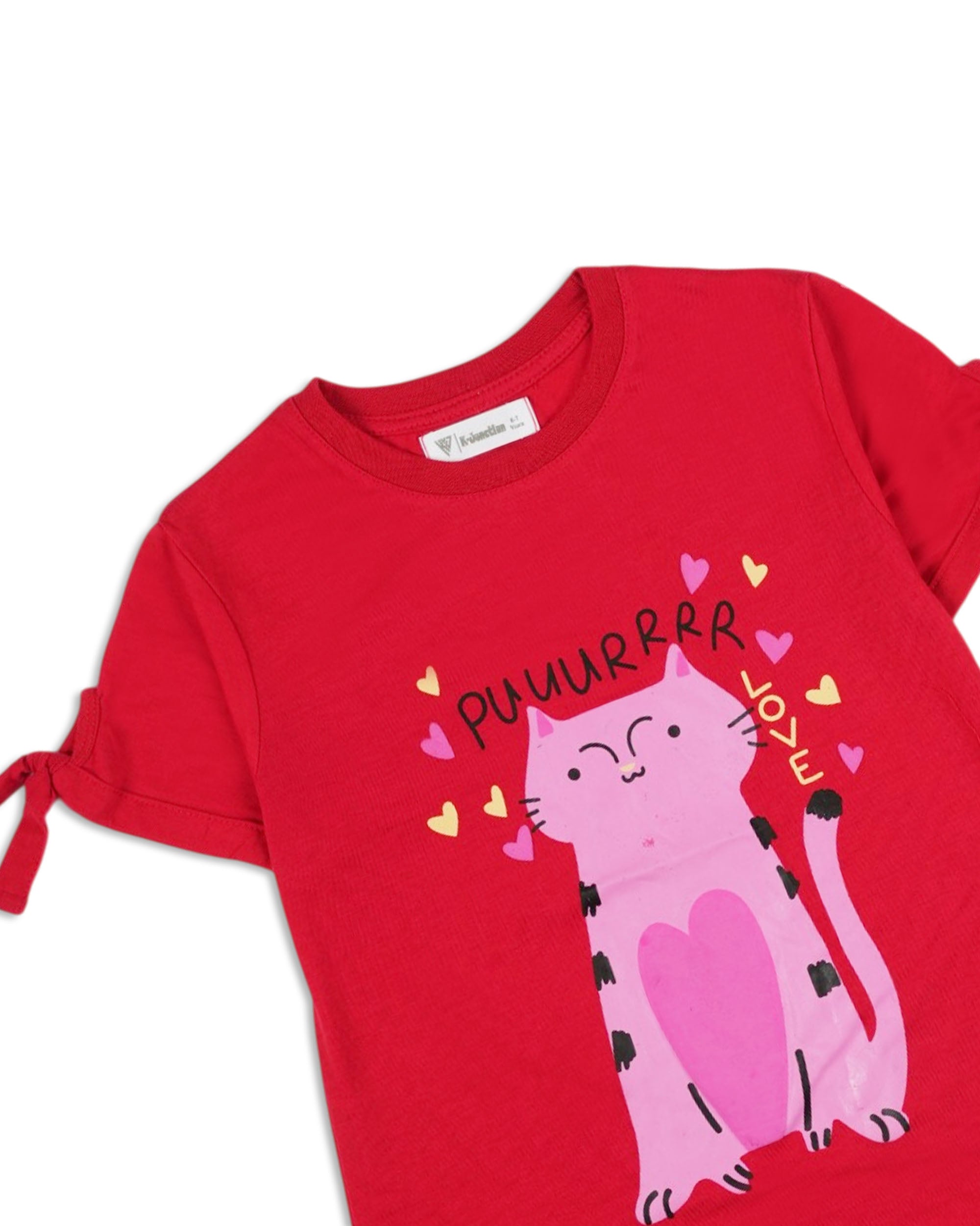 Girls' Printed Half Sleeves T-Shirt