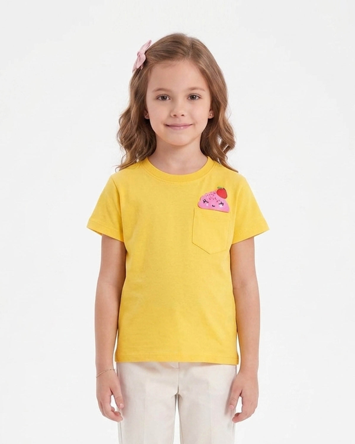Girls' Printed Half Sleeves T-Shirt