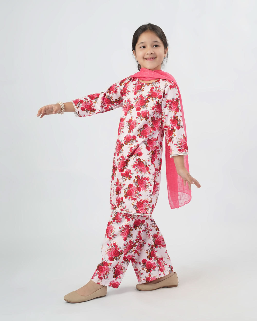 Valuables Girl’s 3PCS Suit, Girls Shalwar Kameez, Chase Value, Chase Value