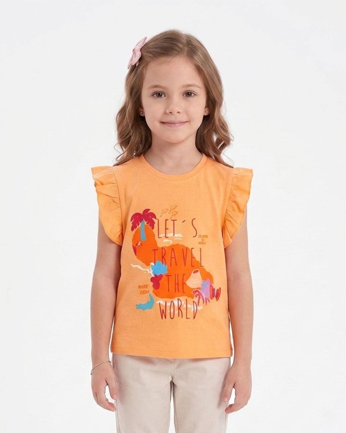 Girls' Printed Half Sleeves T-Shirt