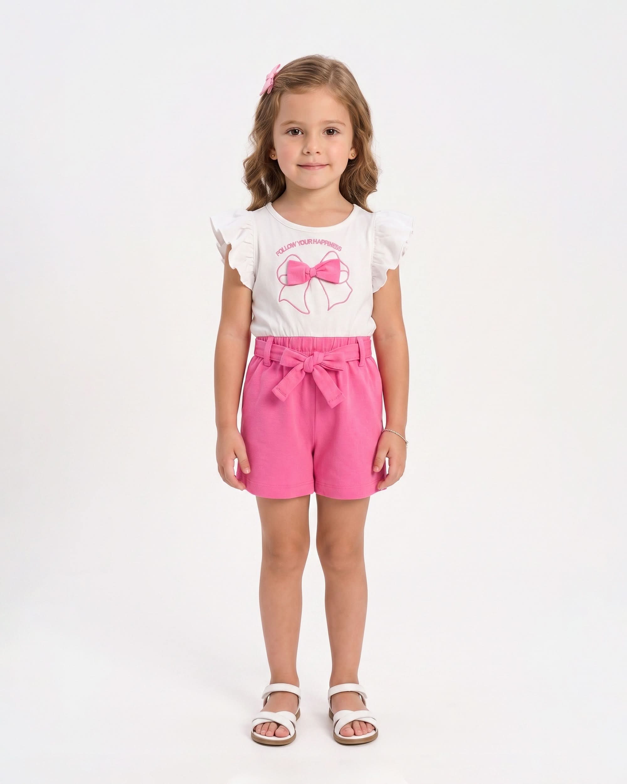 Eminent Girls' Graphic Textured Jumpsuit, Girls Half Sleeves Suit, Eminent, Chase Value