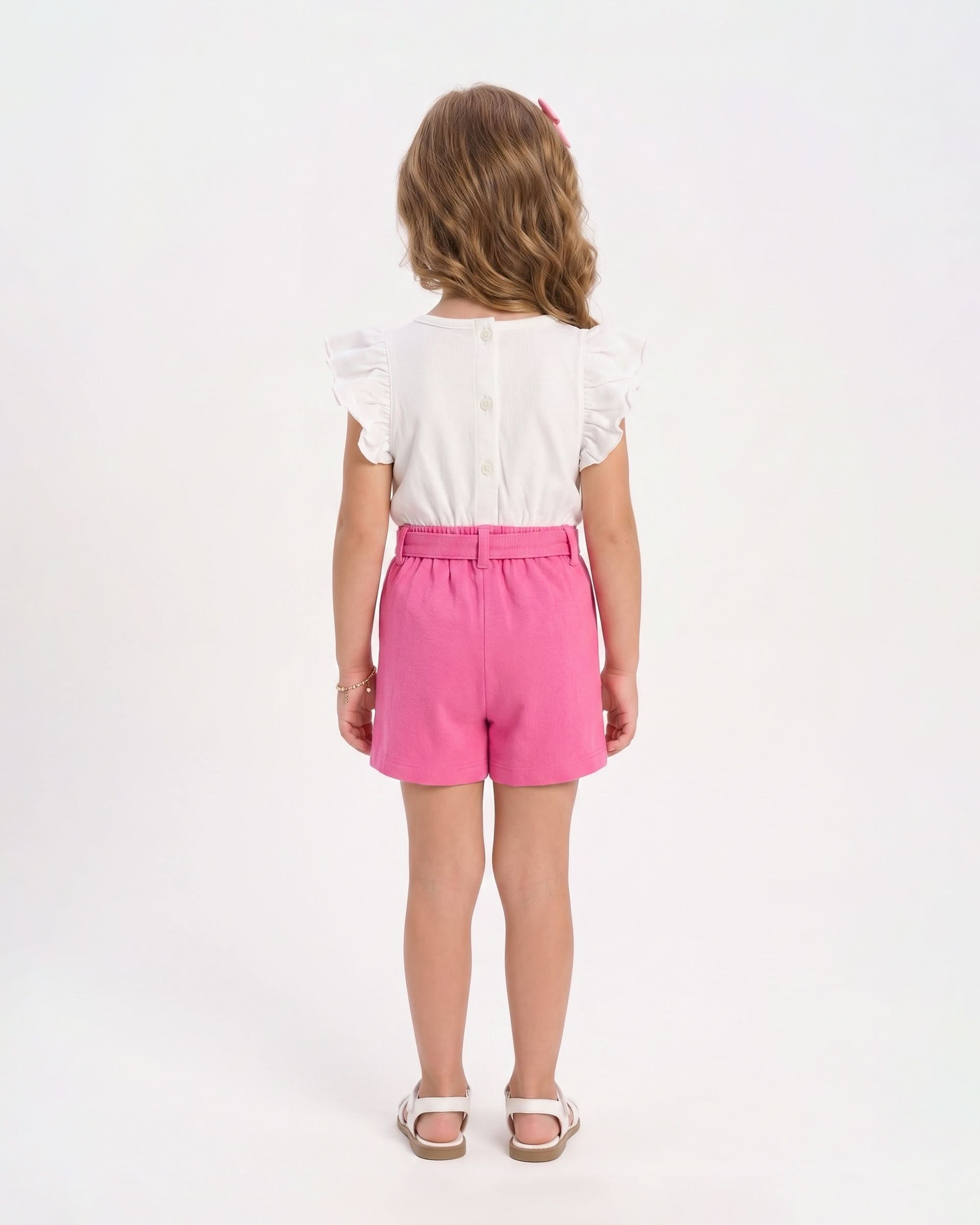 Eminent Girls' Graphic Textured Jumpsuit, Girls Half Sleeves Suit, Eminent, Chase Value