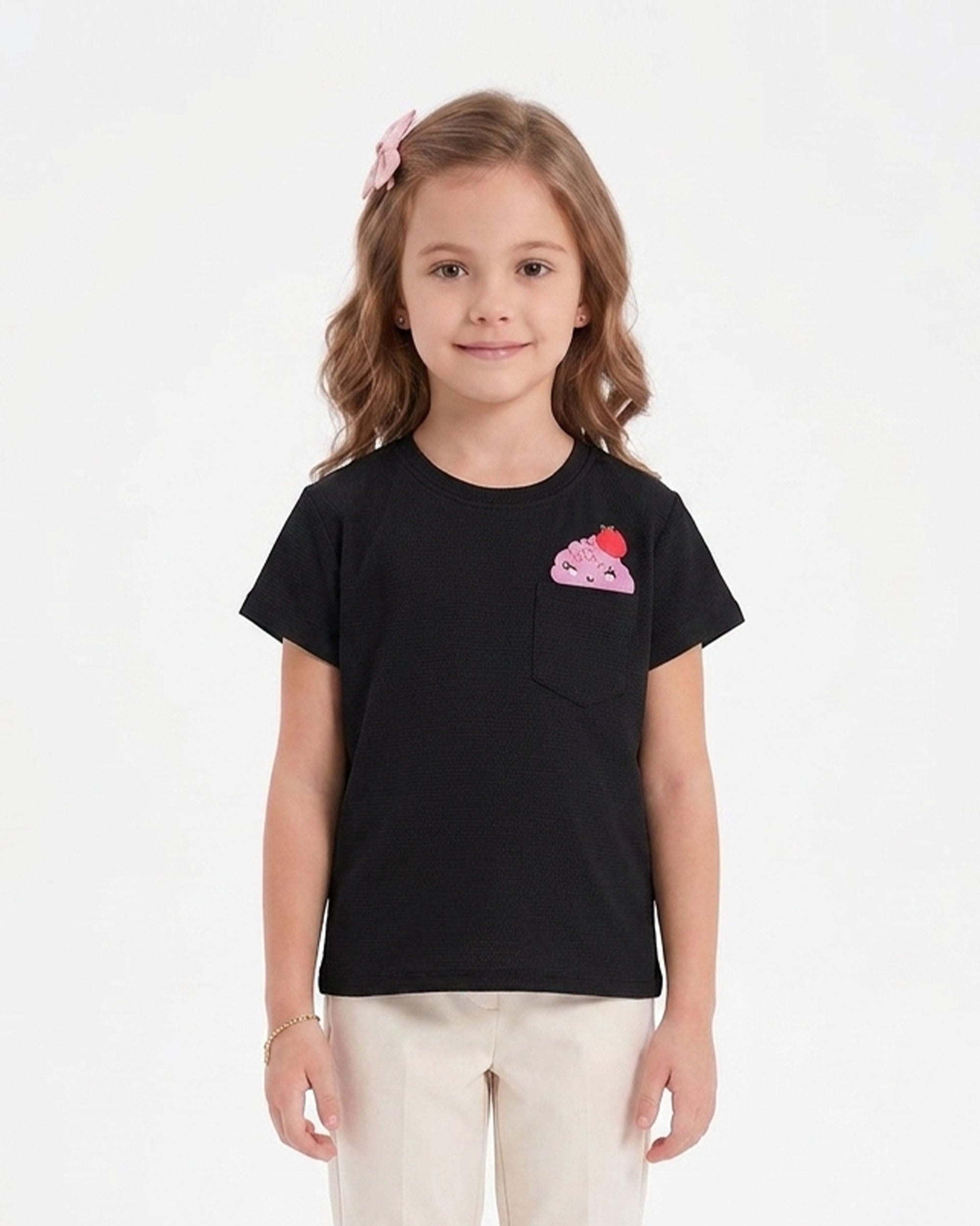 Girls' Printed Half Sleeves T-Shirt