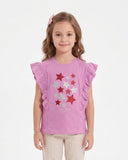 Girls' Printed Half Sleeves T-Shirt