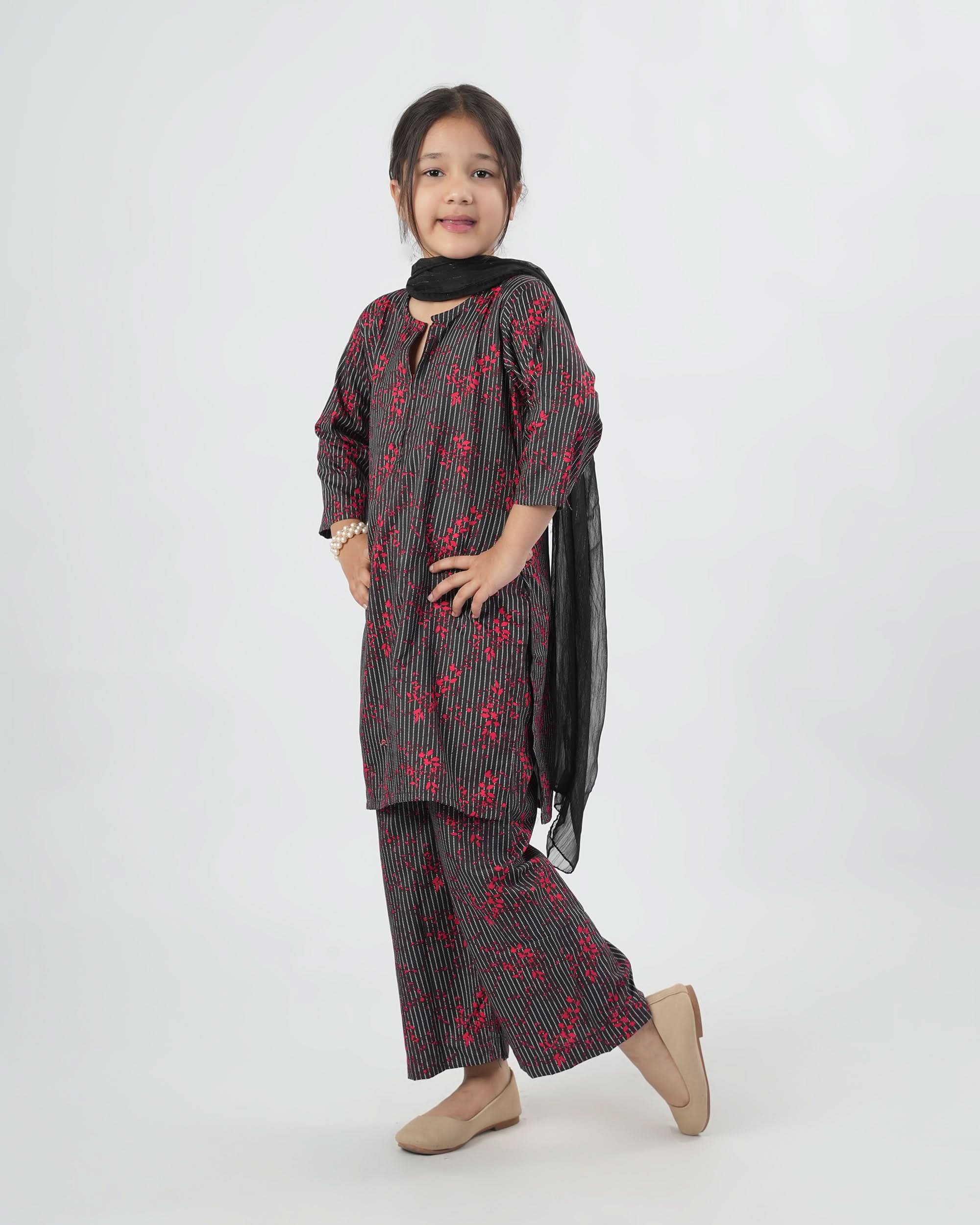 Valuables Girl’s 3PCS Suit, Girls Shalwar Kameez, Chase Value, Chase Value