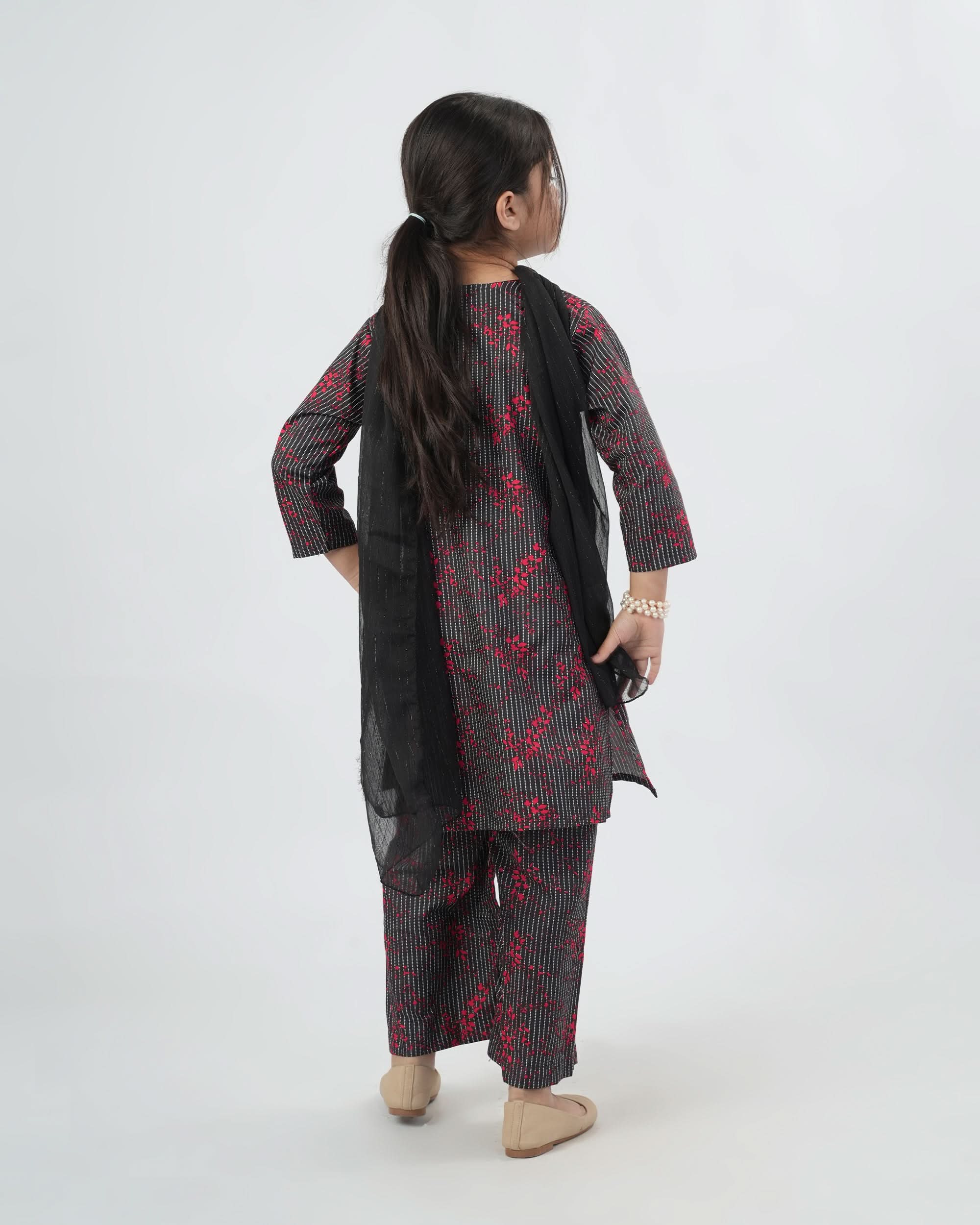 Valuables Girl’s 3PCS Suit, Girls Shalwar Kameez, Chase Value, Chase Value