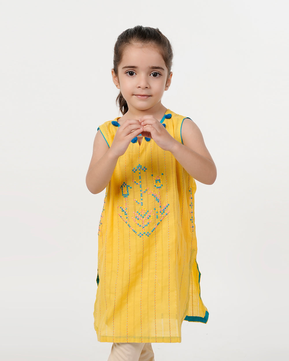 Eminent Girls Embroidered Kurti - Yellow, Girls Kurti, Eminent, Chase Value