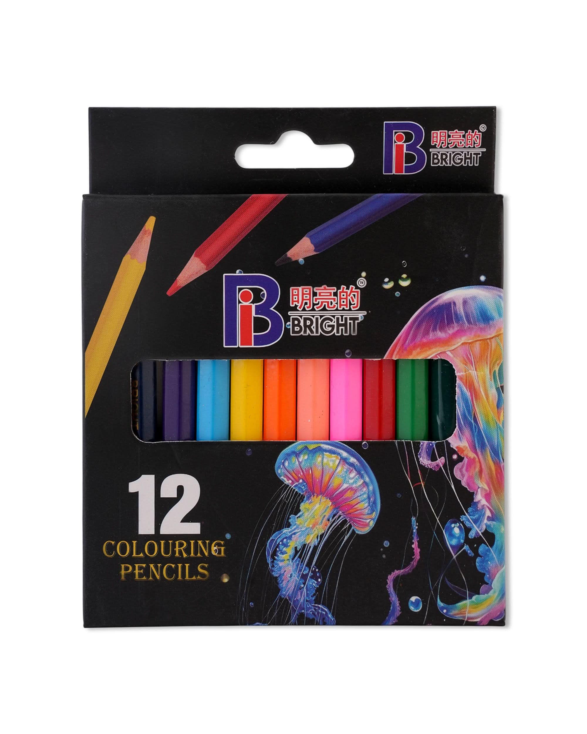 Bright Half Color Pencil 12pcs, Coloring Tools, Chase Value, Chase Value
