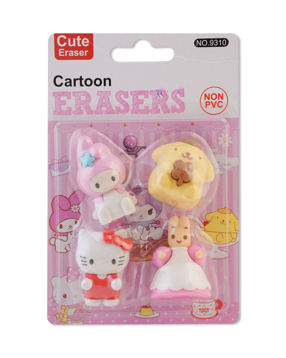 Cartoon Eraser 4 PCS, Stationery Supplies, Chase Value, Chase Value
