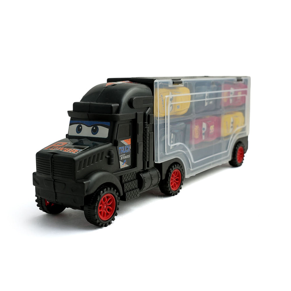 Slide Container Truck With 6 Pieces Slided Cars, Die-cast Model Car, Chase Value, Chase Value