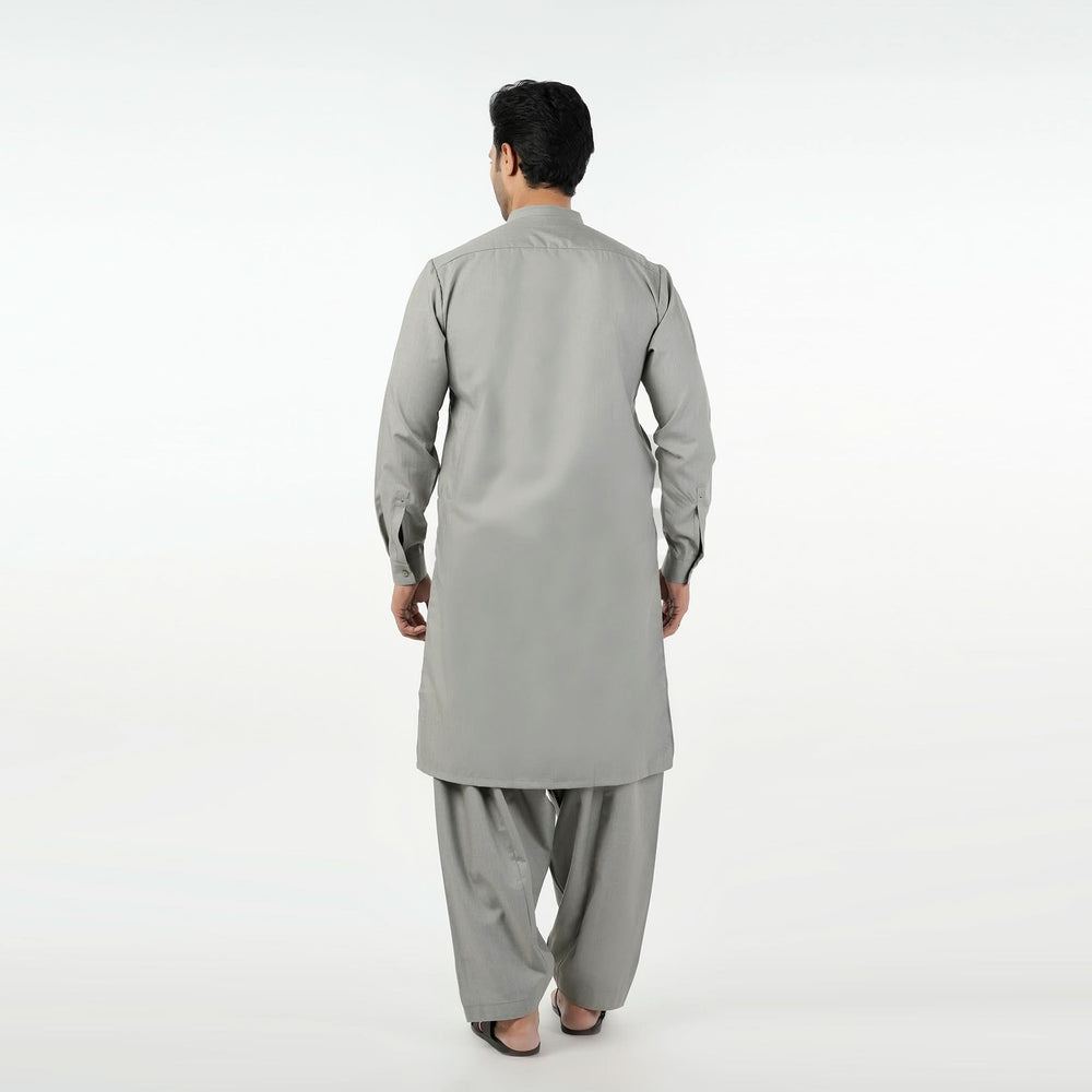 Eminent Men's Trim Fit Shalwar Suit - Ash Grey, Men's Shalwar Kameez, Eminent, Chase Value
