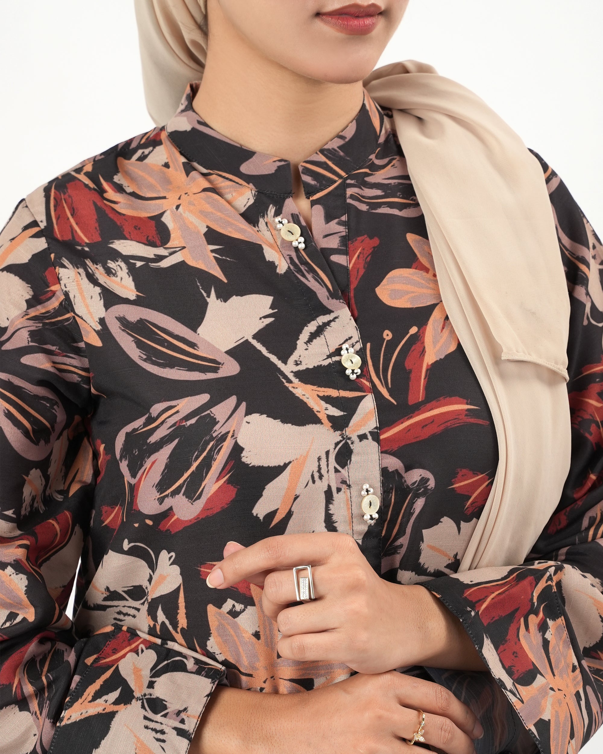 Valuables Women’s Printed Slub 2Pcs Suit