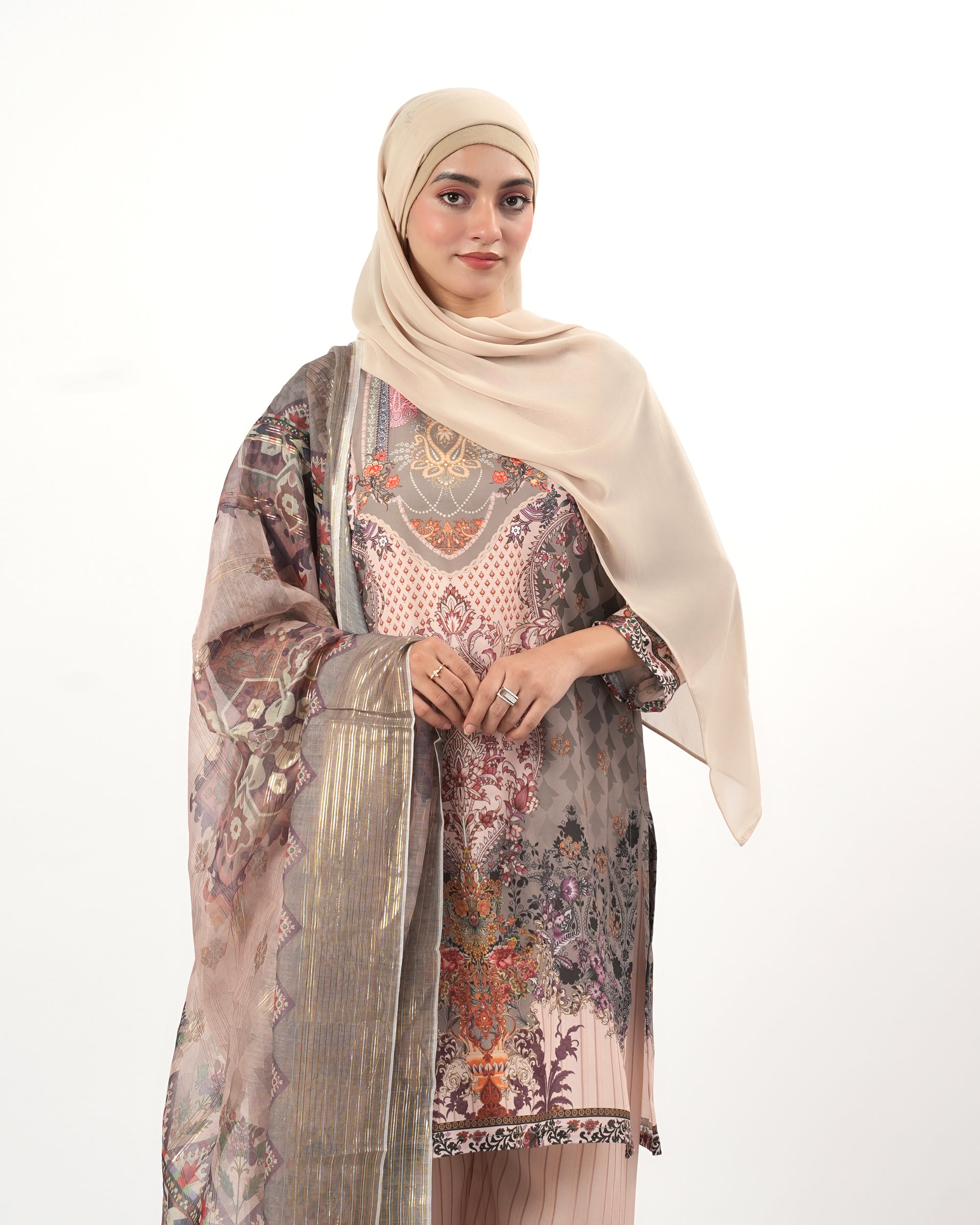 Valuables Women's Printed 3 Pc Suit