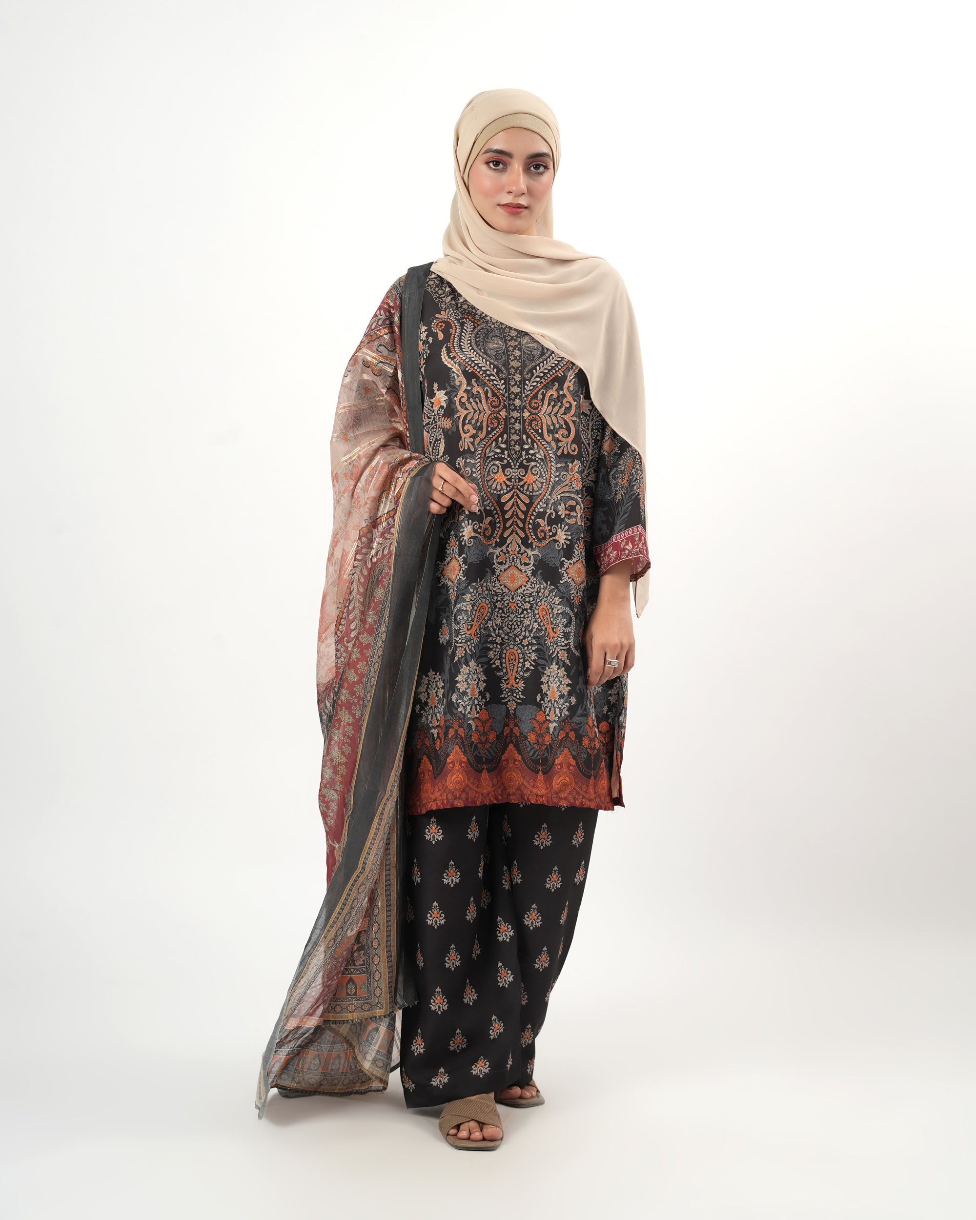 Valuables Women's Printed 3 Pc Suit