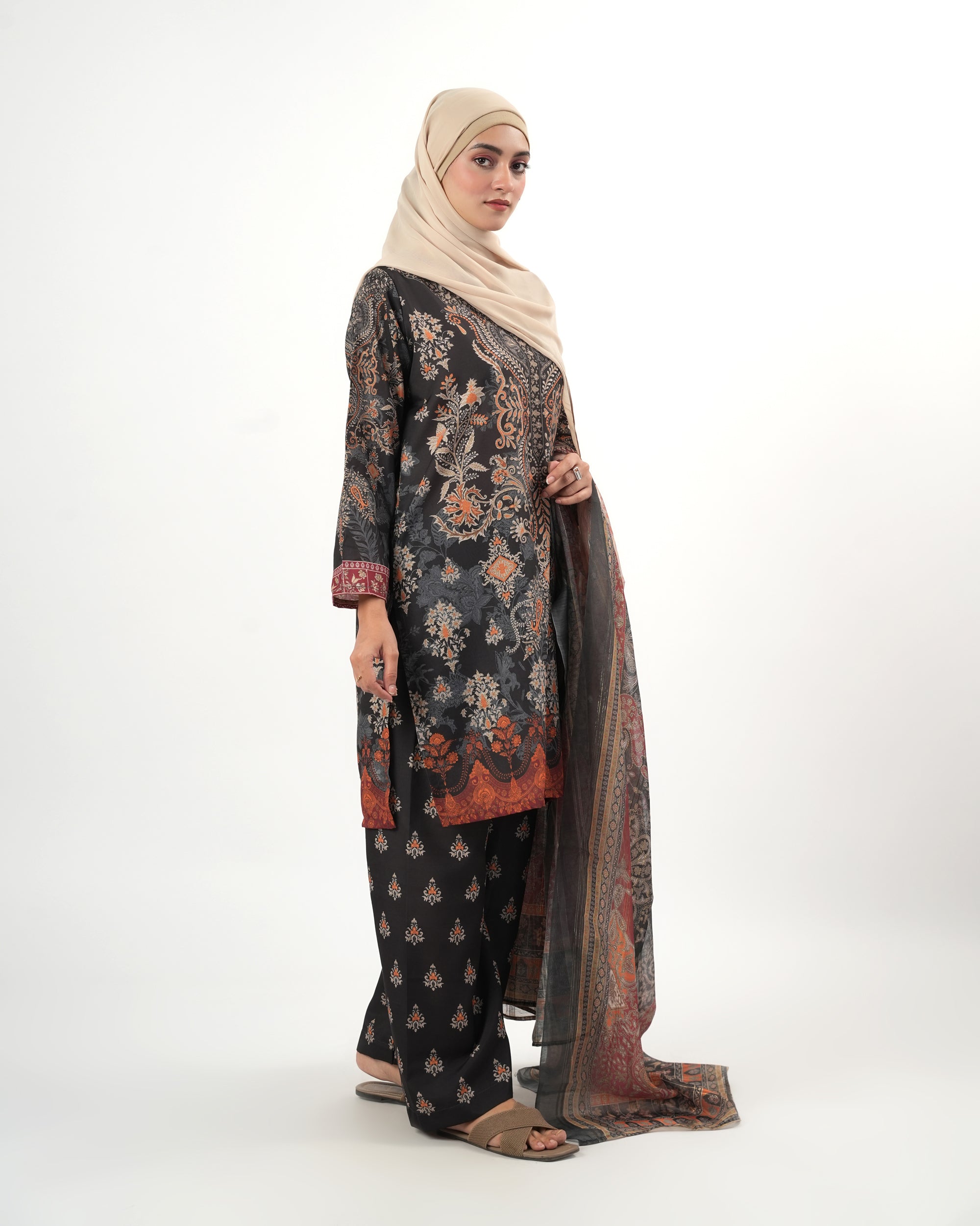 Valuables Women's Printed 3 Pc Suit