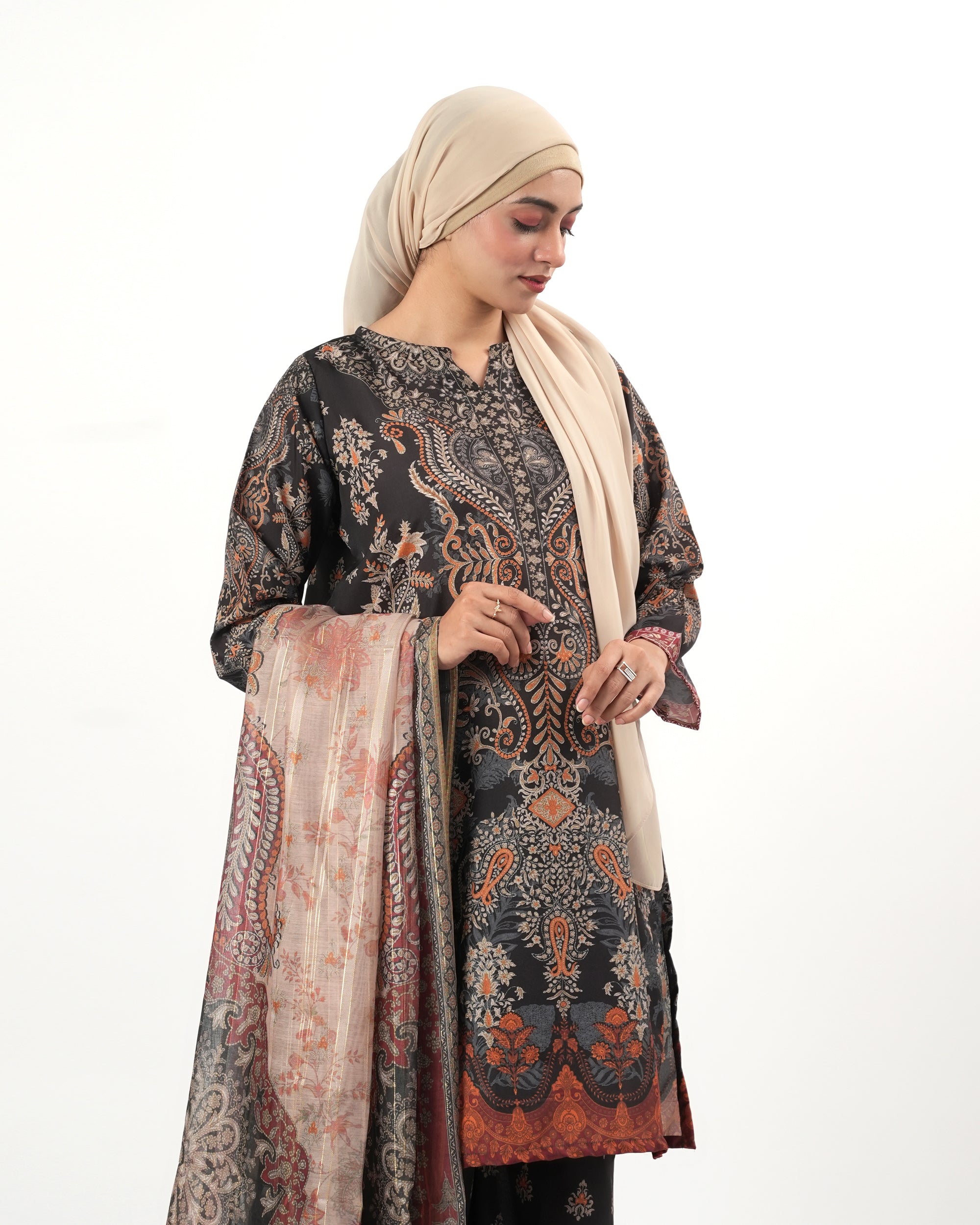 Valuables Women's Printed 3 Pc Suit