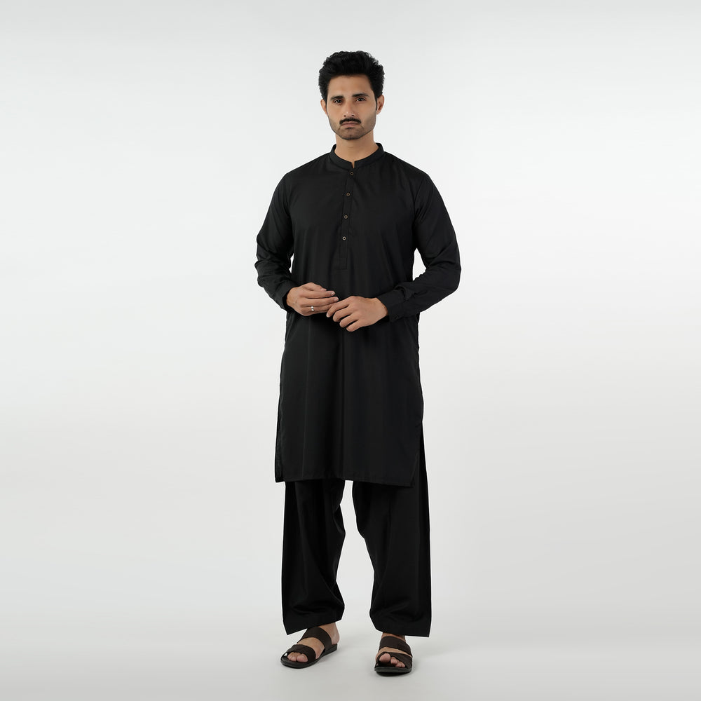 Eminent Men's Kurta Plain Shalwar Suit - Black, Men's Shalwar Kameez, Eminent, Chase Value