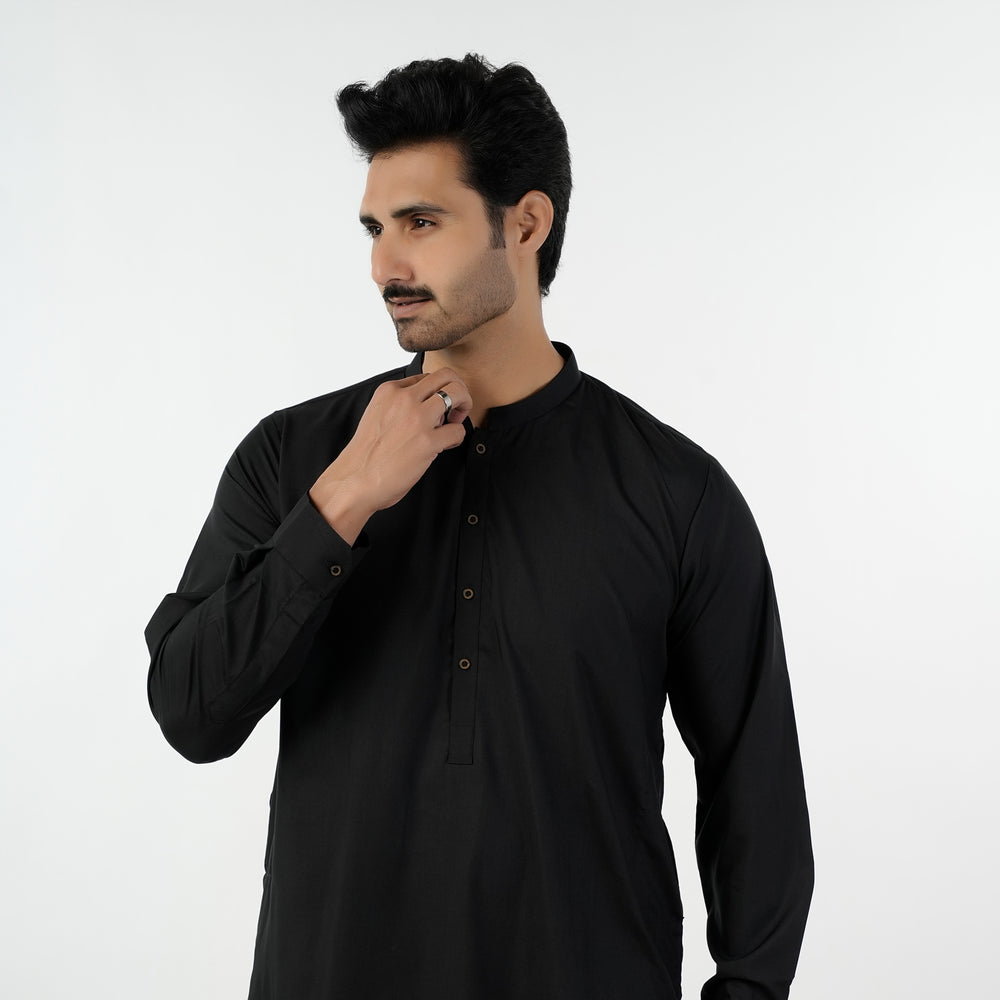 Eminent Men's Kurta Plain Shalwar Suit - Black, Men's Shalwar Kameez, Eminent, Chase Value