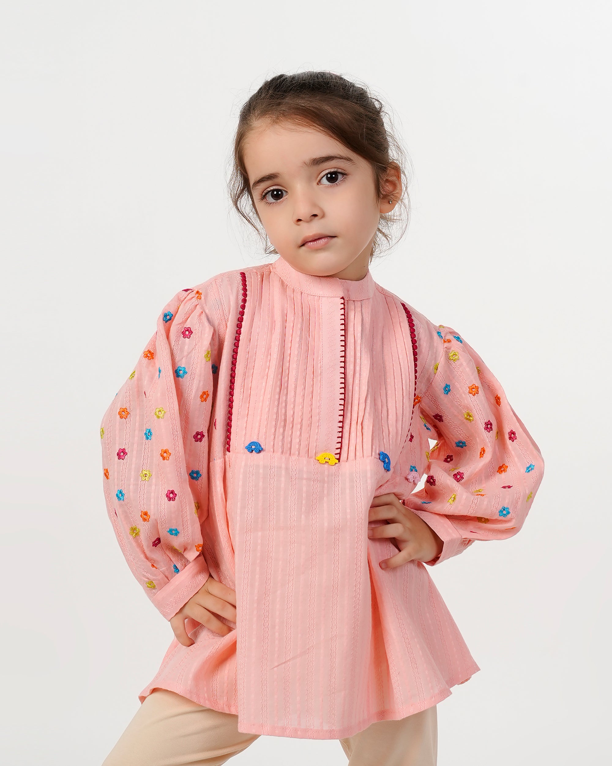 Eminent Girls Embroidered Frock - Pink, Girls Frocks, Eminent, Chase Value