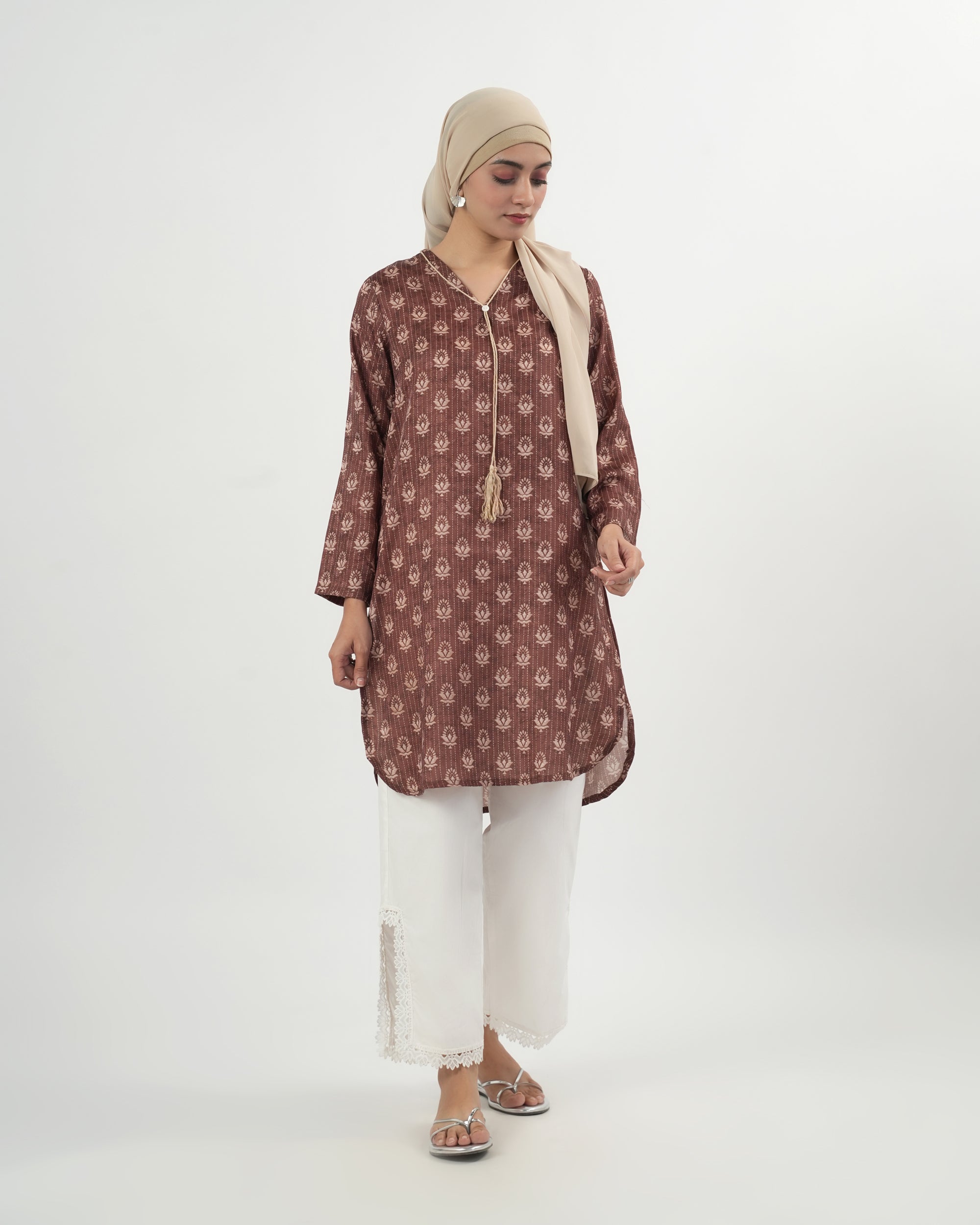 Valuables Women's Printed Jacquard Kurti