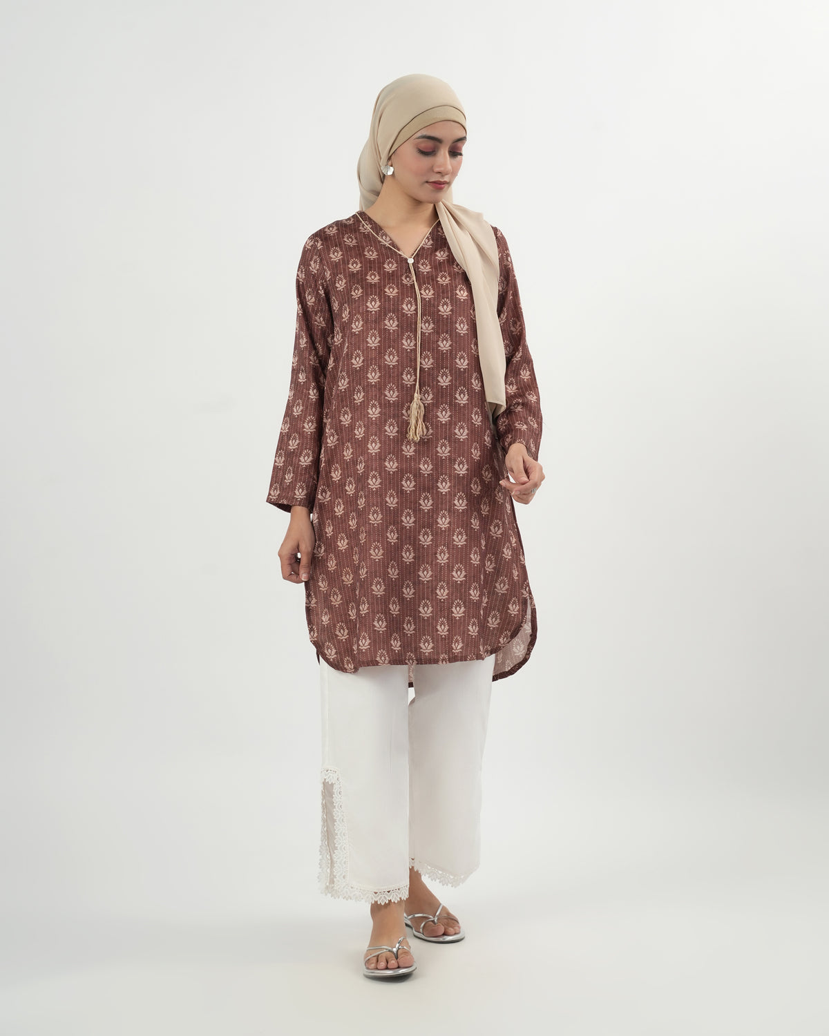 Valuables Women's Printed Jacquard Kurti