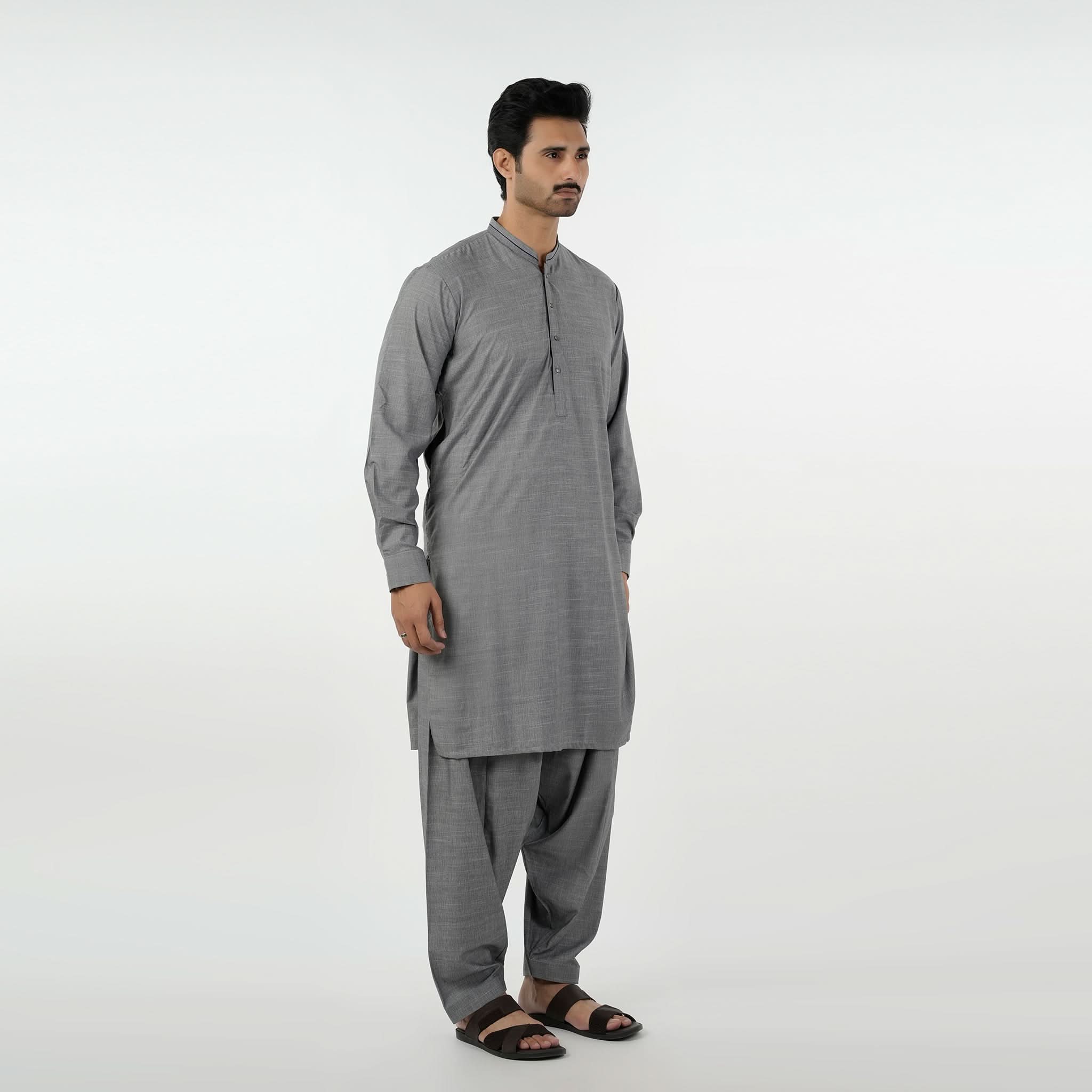 Eminent Men's Kurta Shalwar Suit - Dark Grey, Men's Shalwar Kameez, Eminent, Chase Value