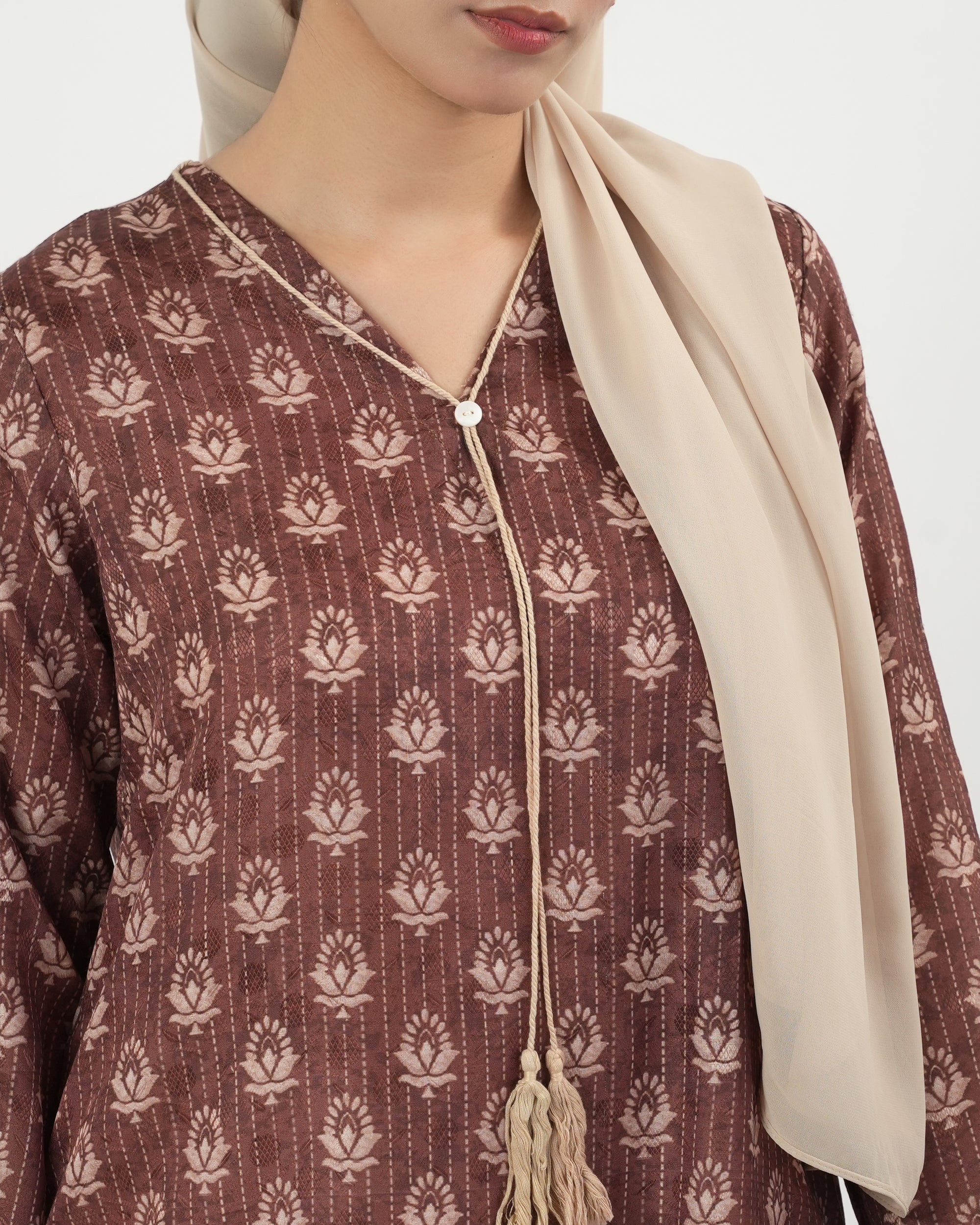 Valuables Women's Printed Jacquard Kurti