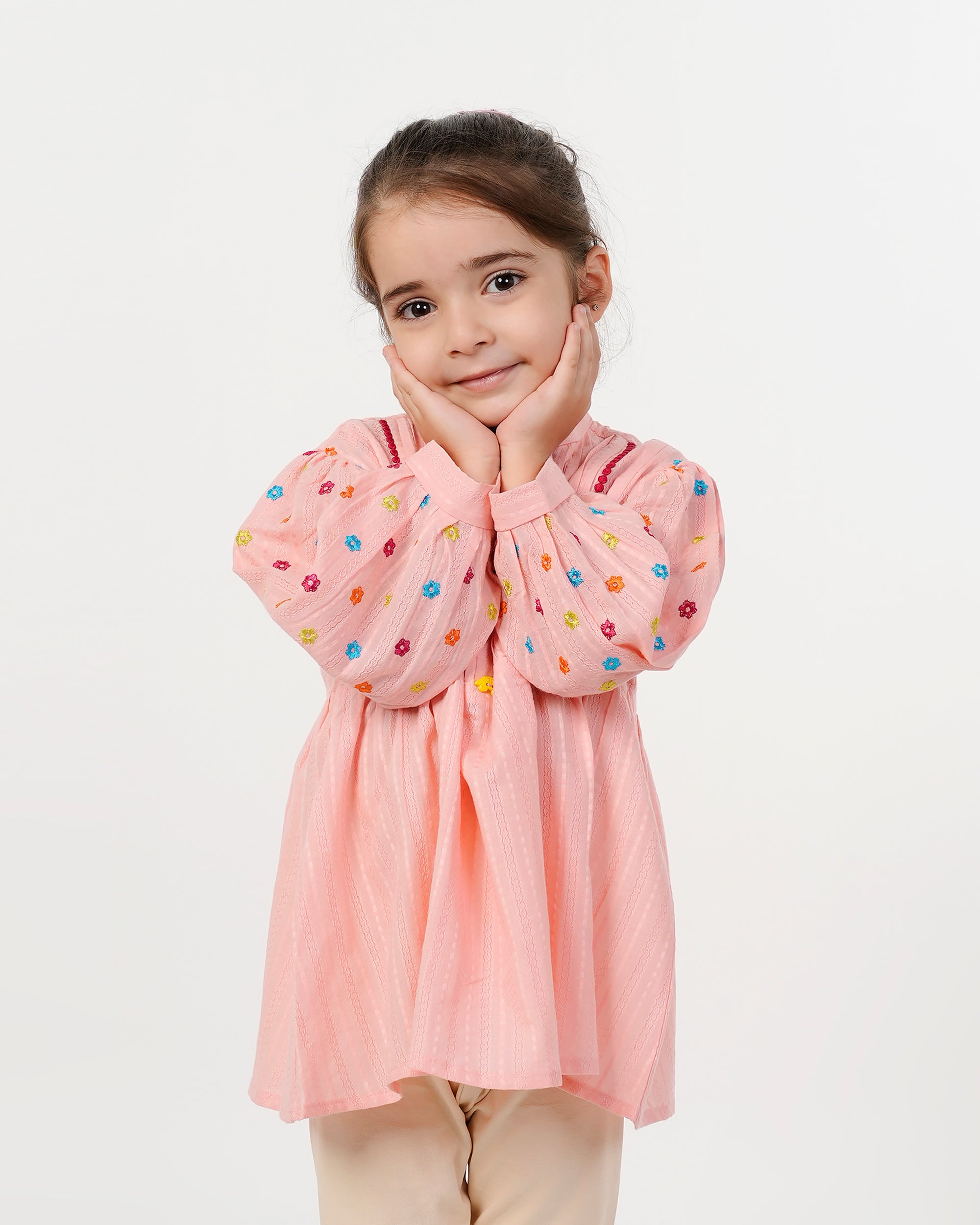 Eminent Girls Embroidered Frock - Pink, Girls Frocks, Eminent, Chase Value