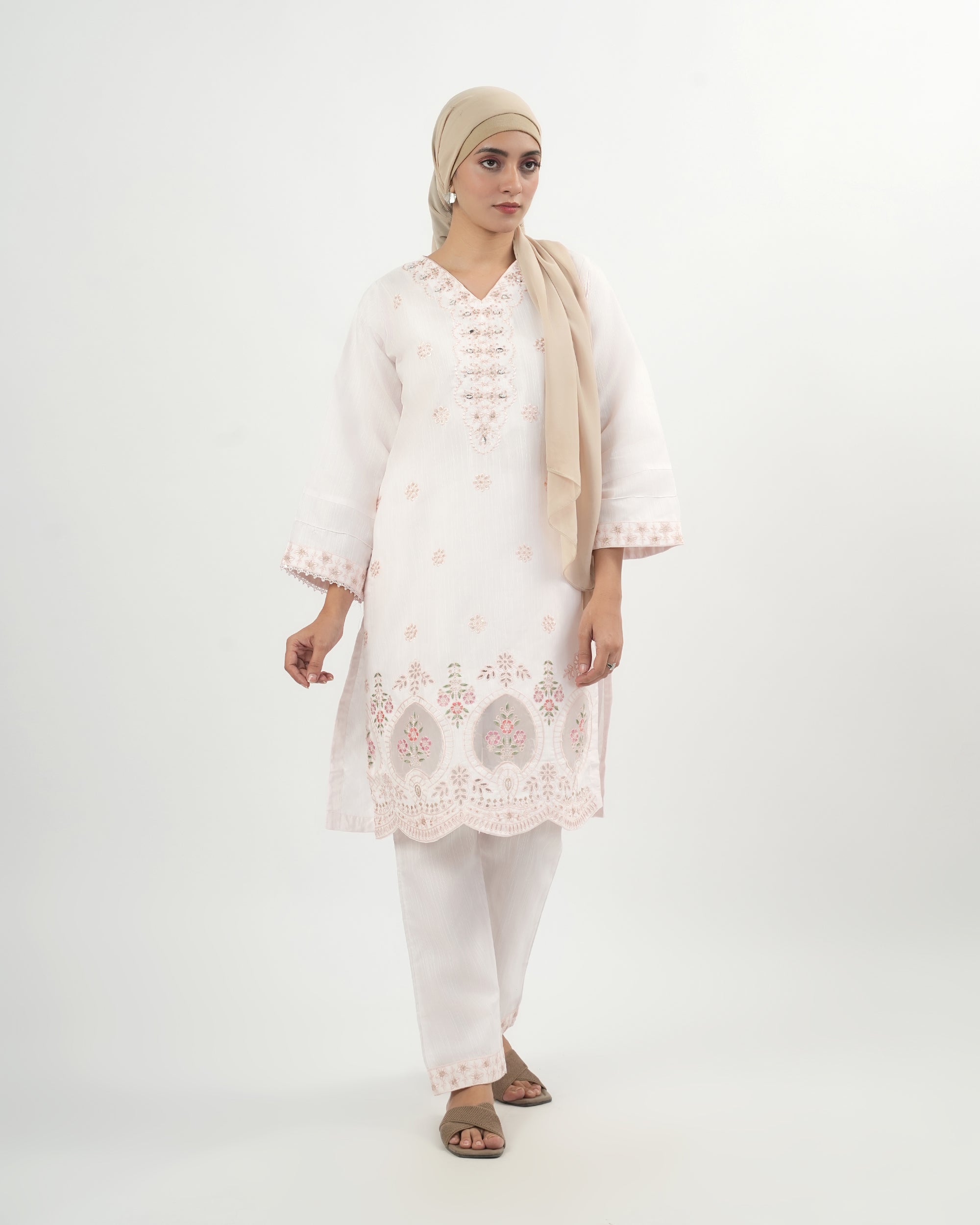 Valuables Women's Embroidered 2Pc Suit