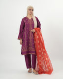 Valuables Women's Embroidered 3Pc Suit