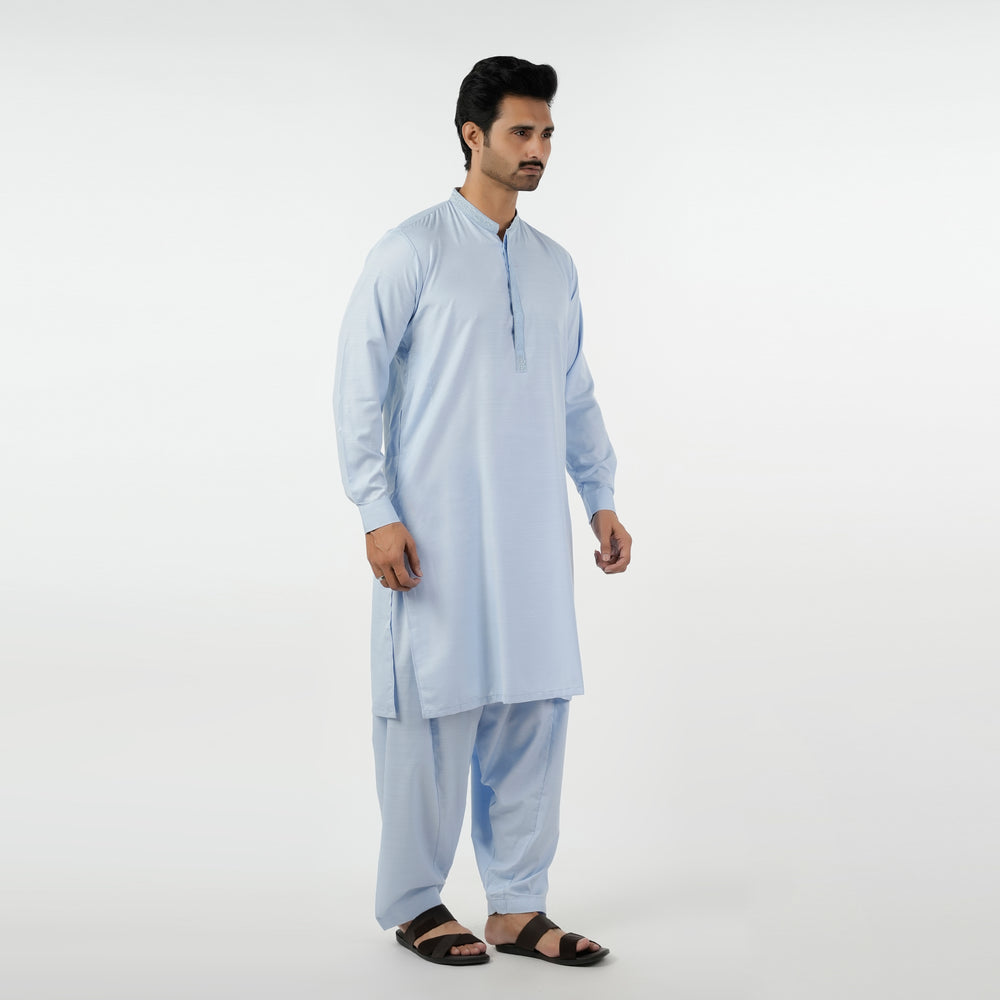 Eminent Men's Embroidered Kurta Shalwar Suit - Sky Blue, Men's Shalwar Kameez, Eminent, Chase Value