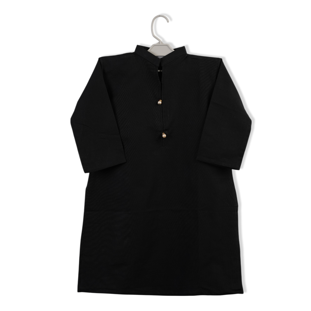 Girls Embroidered Kurti - Black, Girls Kurti, Chase Value, Chase Value