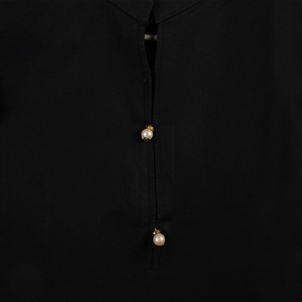 Girls Embroidered Kurti - Black, Girls Kurti, Chase Value, Chase Value