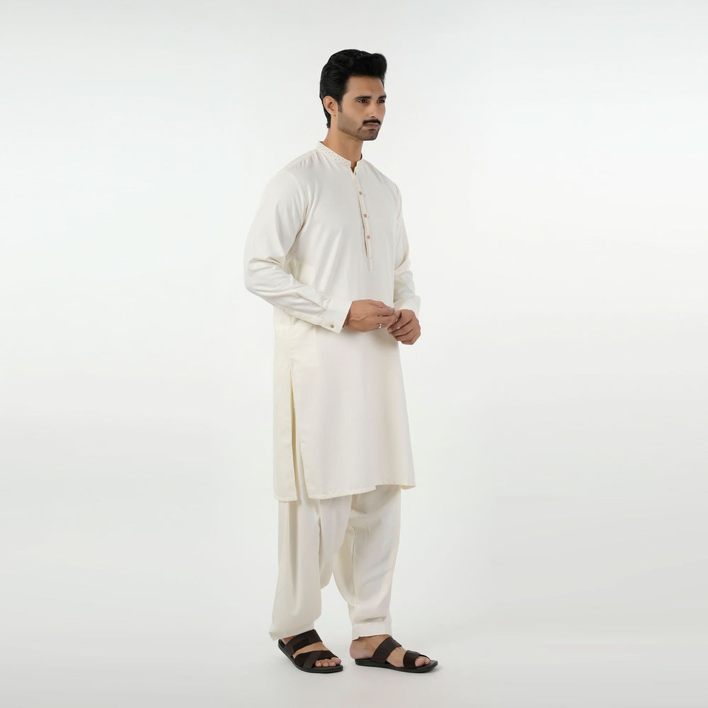 Eminent Men's Kurta Shalwar Suit - Off White, Men's Shalwar Kameez, Eminent, Chase Value