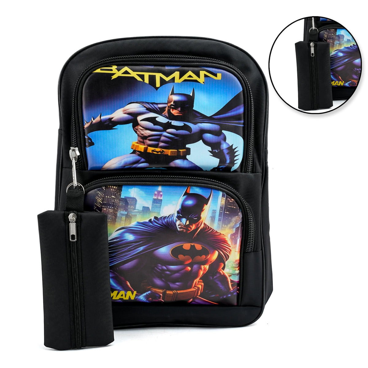 Kids School Backpack 15.5" Zee-214 - Black, School Bags, Chase Value, Chase Value