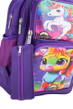 Kids School Backpack 15.5" Zee-214 - Purple, School Bags, Chase Value, Chase Value