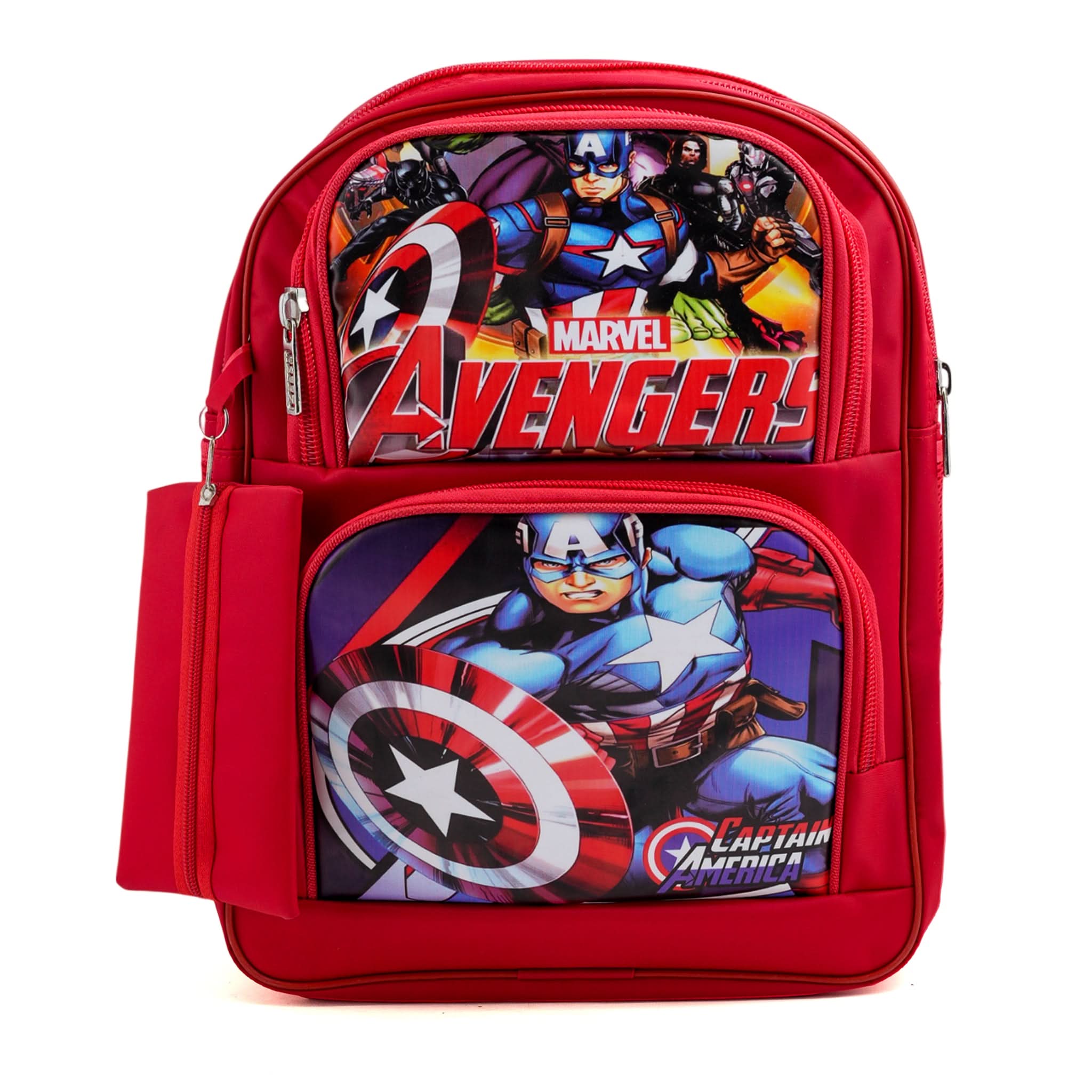 Kids School Backpack 15.5" Zee-214 - Red, School Bags, Chase Value, Chase Value