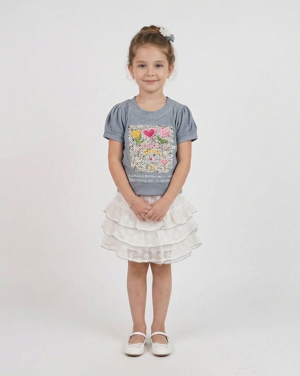 Valuables Girls Half Sleeves Skirt Suit, Girls Half Sleeves Suit, Chase Value, Chase Value