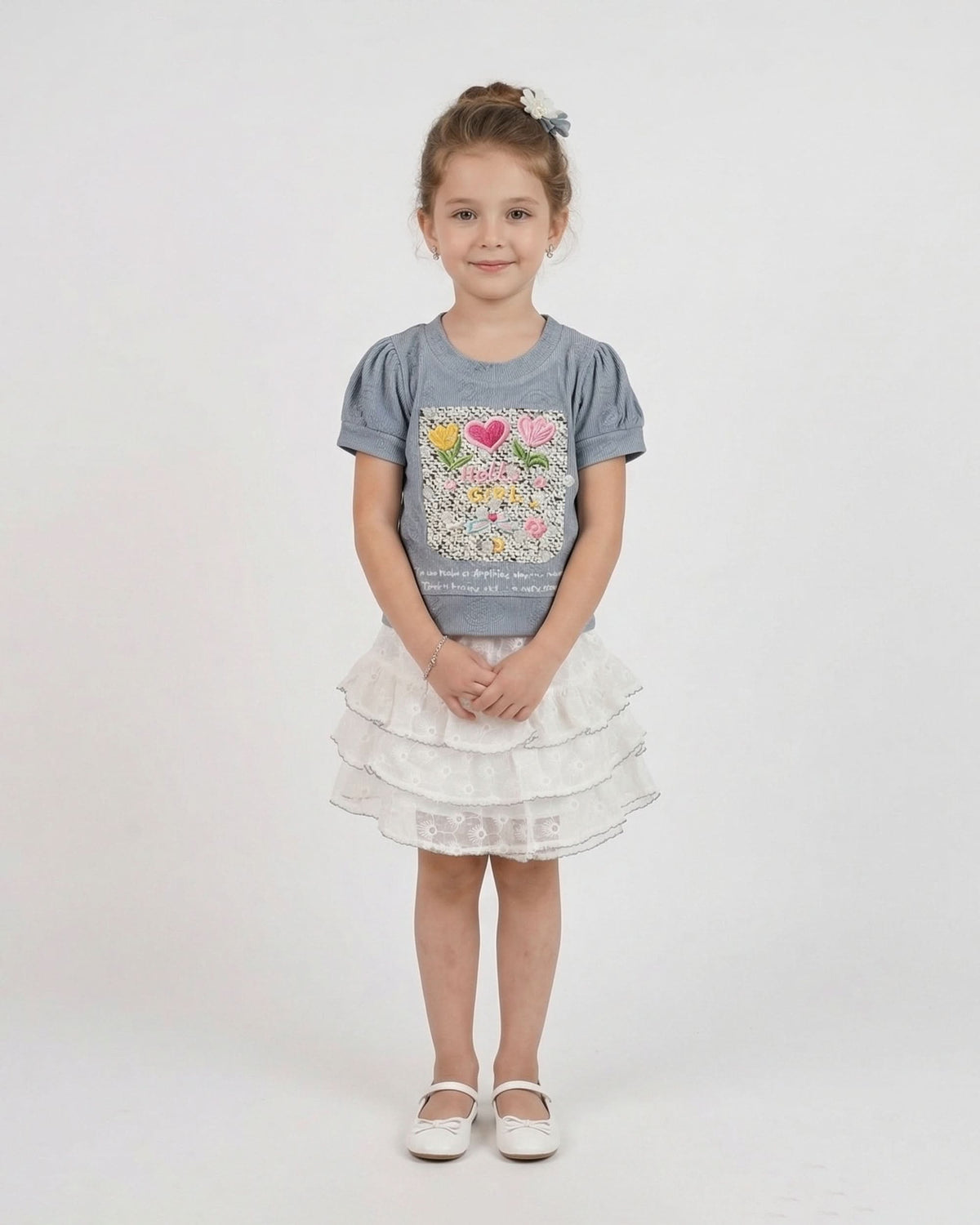 Valuables Girls Half Sleeves Skirt Suit, Girls Half Sleeves Suit, Chase Value, Chase Value
