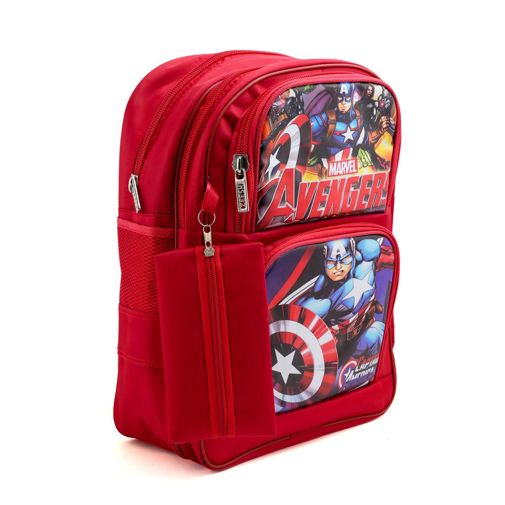 Kids School Backpack 15.5" Zee-214 - Red, School Bags, Chase Value, Chase Value