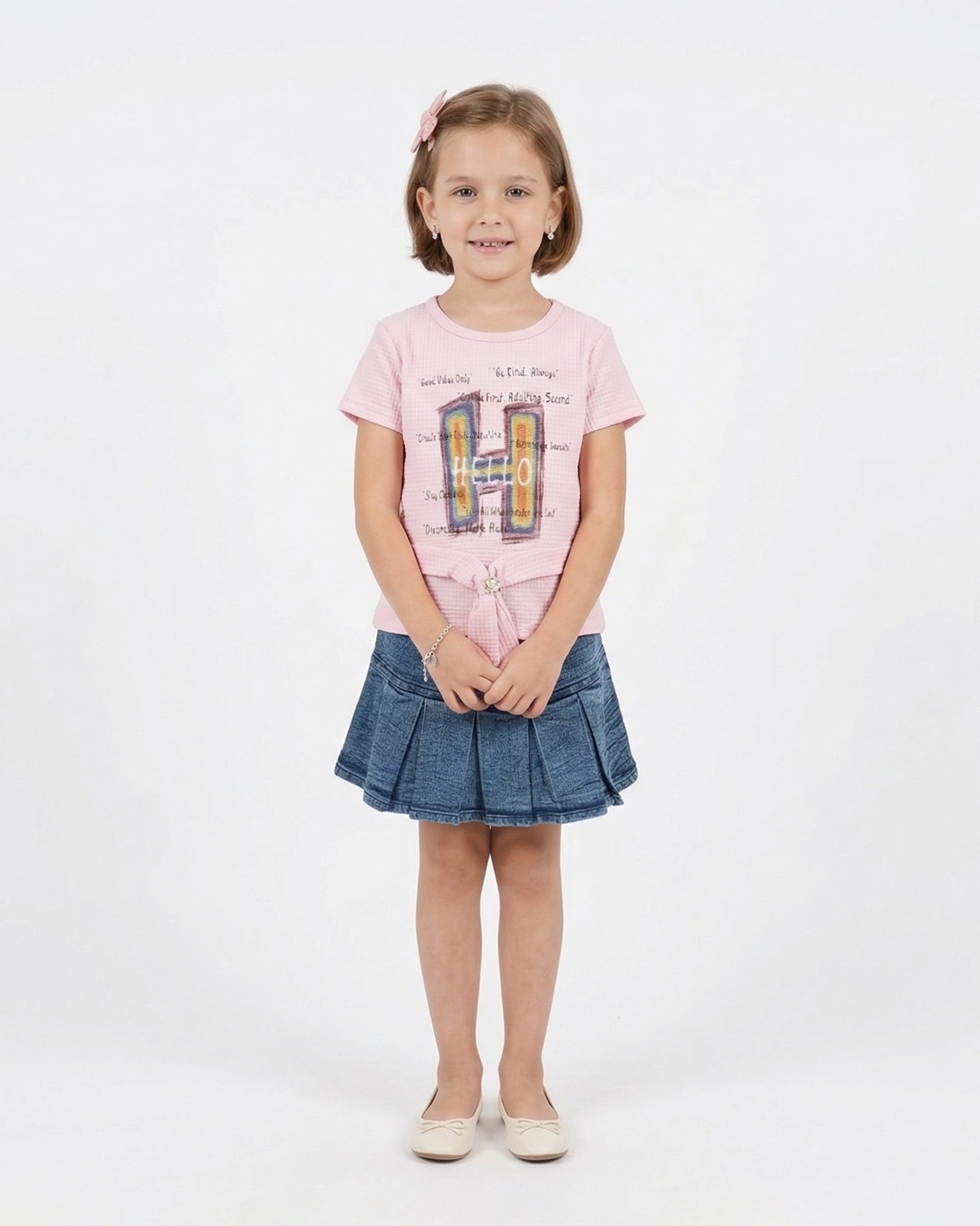 Valuables Girls Half Sleeves Skirt Suit, Girls Half Sleeves Suit, Valuables, Chase Value