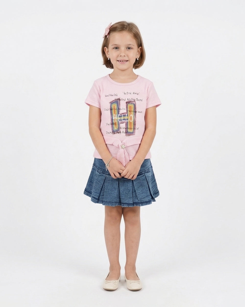 Valuables Girls Half Sleeves Skirt Suit, Girls Half Sleeves Suit, Valuables, Chase Value