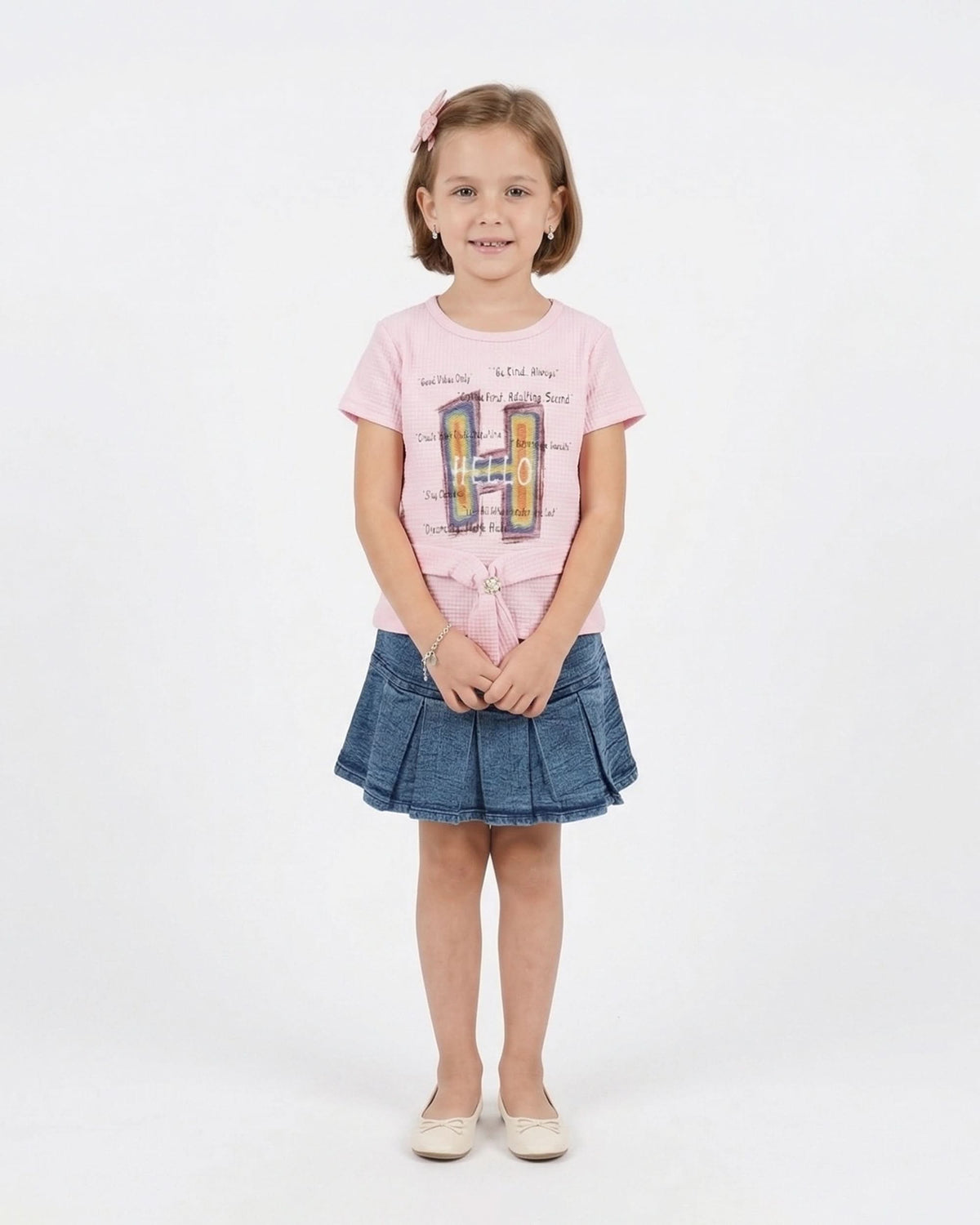 Valuables Girls Half Sleeves Skirt Suit, Girls Half Sleeves Suit, Valuables, Chase Value
