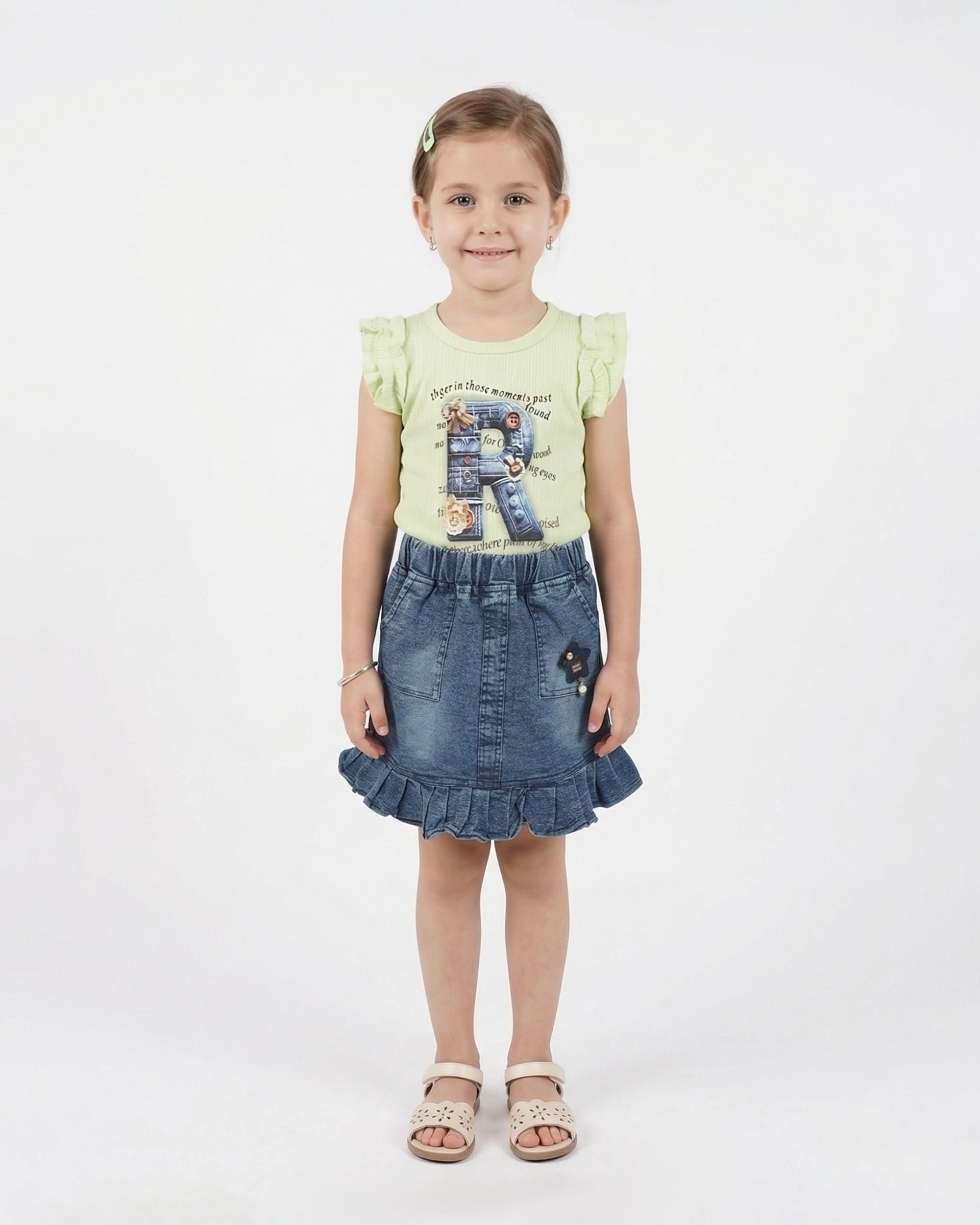 Valuables Girls Half Sleeves Skirt Suit, Girls Half Sleeves Suit, Chase Value, Chase Value