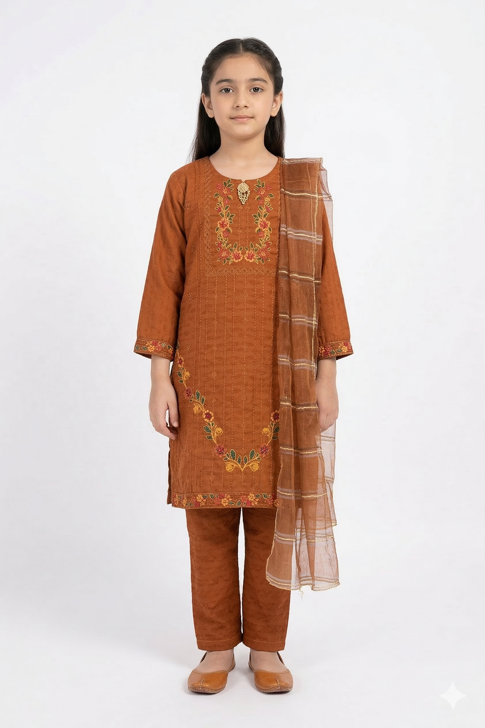 Girl’s 3Pcs Suit, Girls Shalwar Kameez, Chase Value, Chase Value