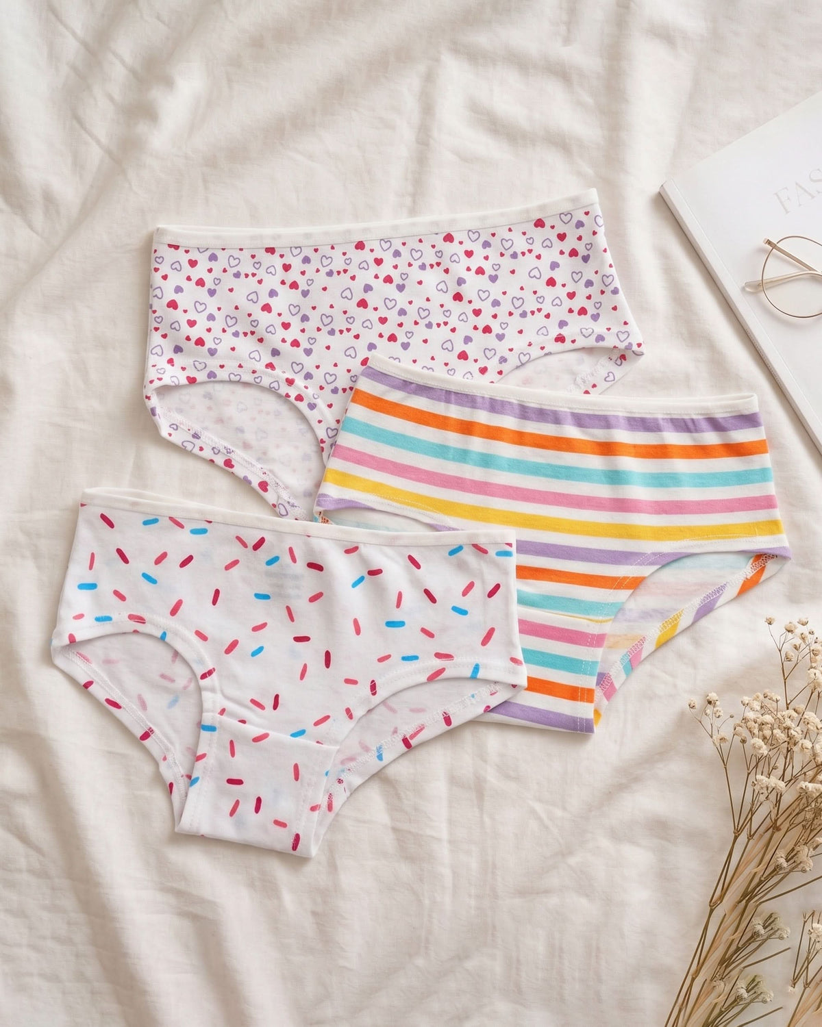 Eminent Girls’ Printed Panty 3 Pcs, Girls Panties & Briefs, Eminent, Chase Value