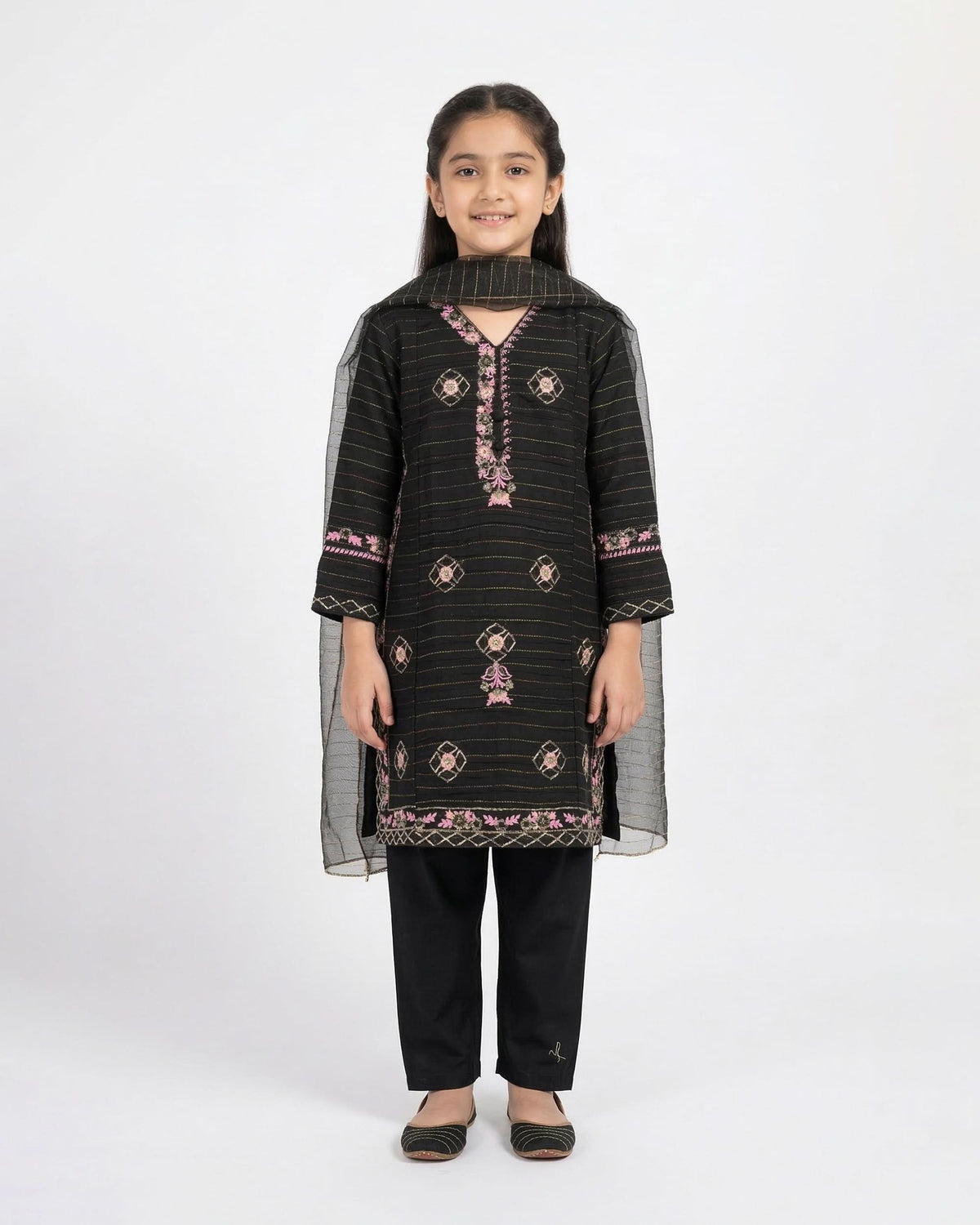 Girl’s 3Pcs Suit, Girls Shalwar Kameez, Chase Value, Chase Value
