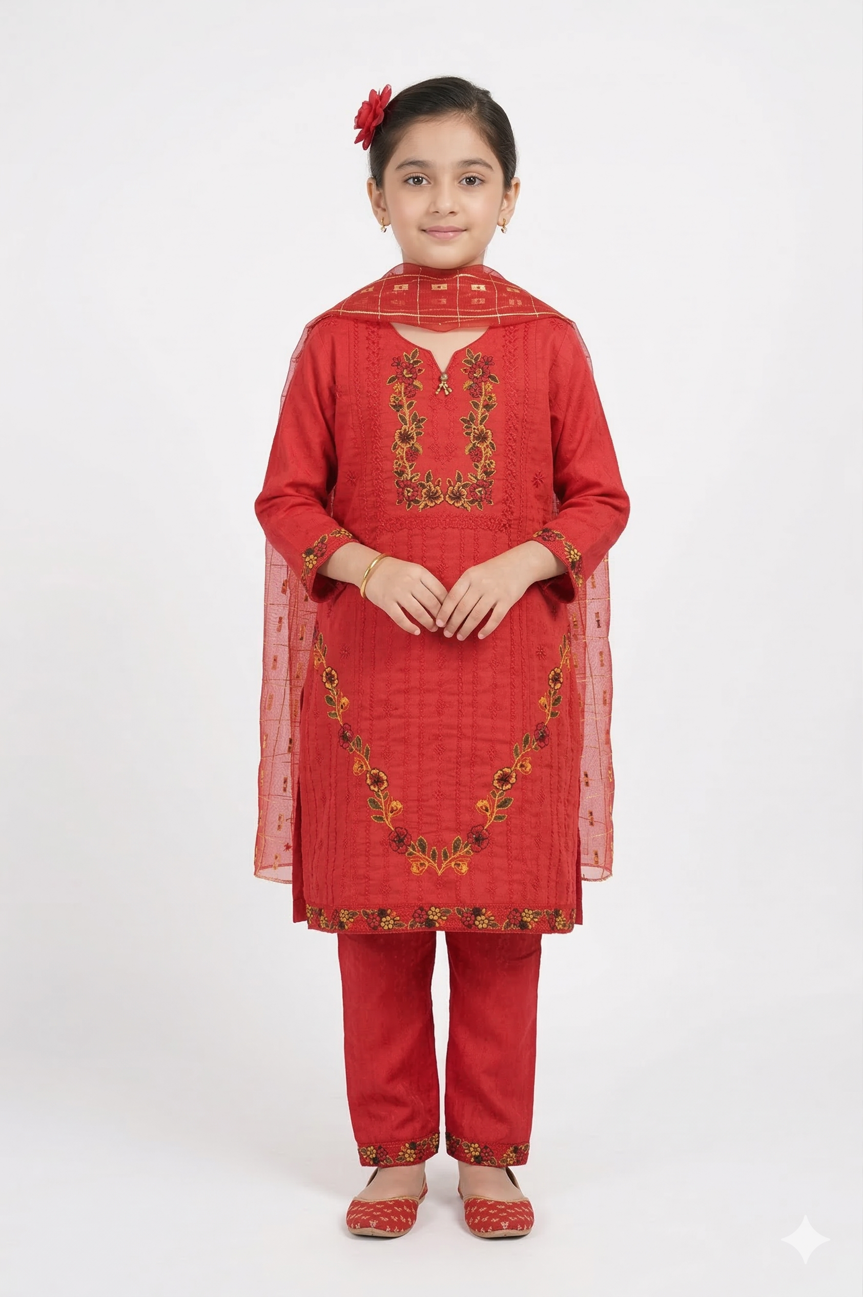 Girl’s 3Pcs Suit, Girls Shalwar Kameez, Chase Value, Chase Value
