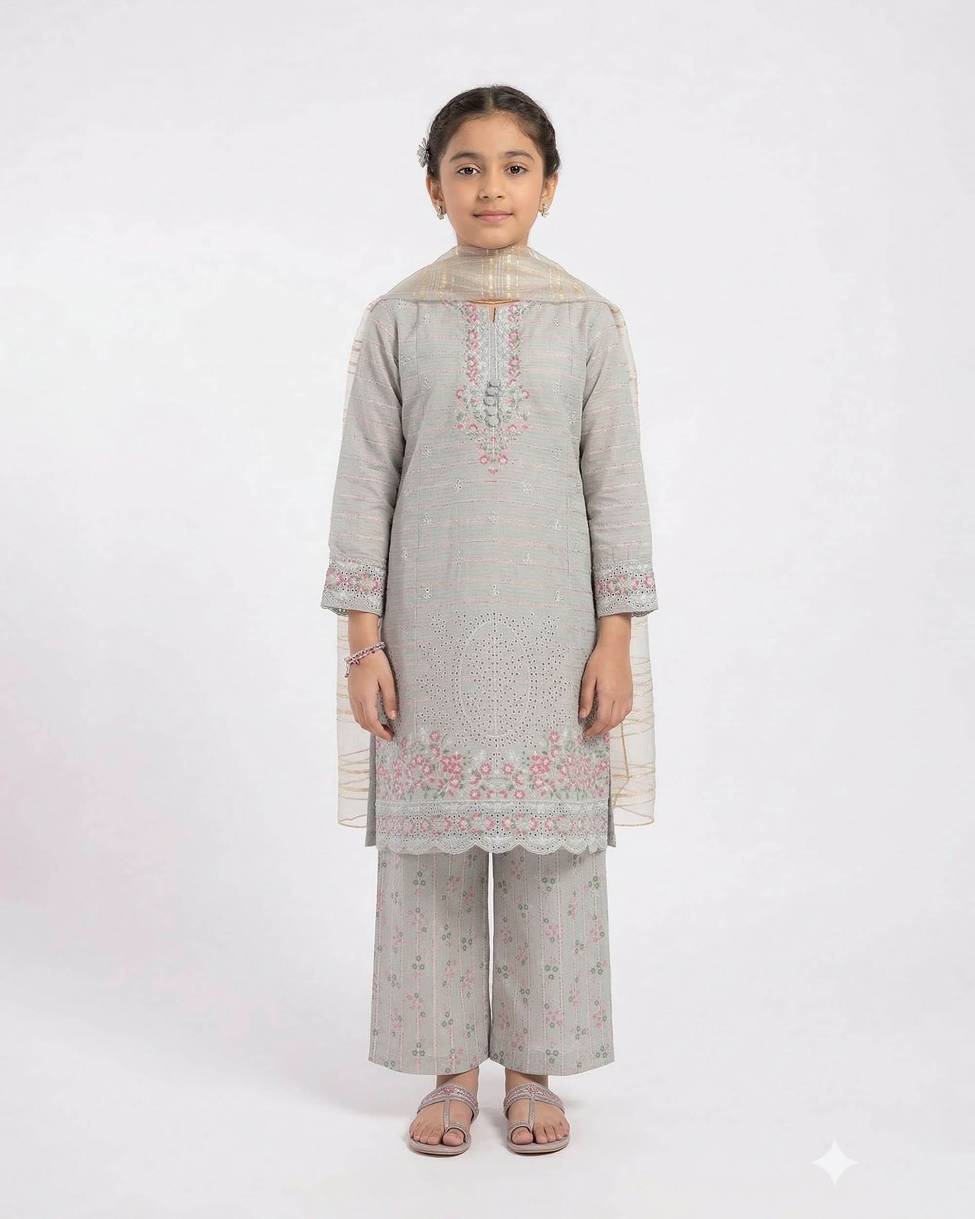 Girl’s 3Pcs Suit, Girls Shalwar Kameez, Chase Value, Chase Value